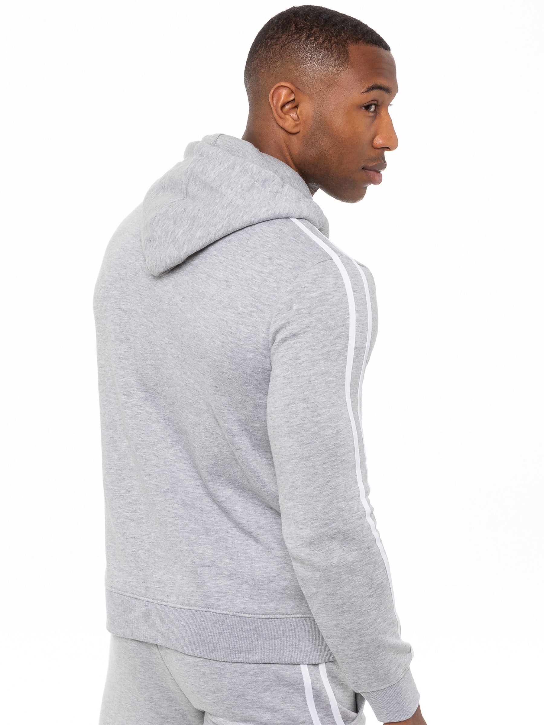 EZOHD584T Copy of Mens Striped Fleece Pullover Hoody | Enzo Designer Menswear ENZO RAWDENIM