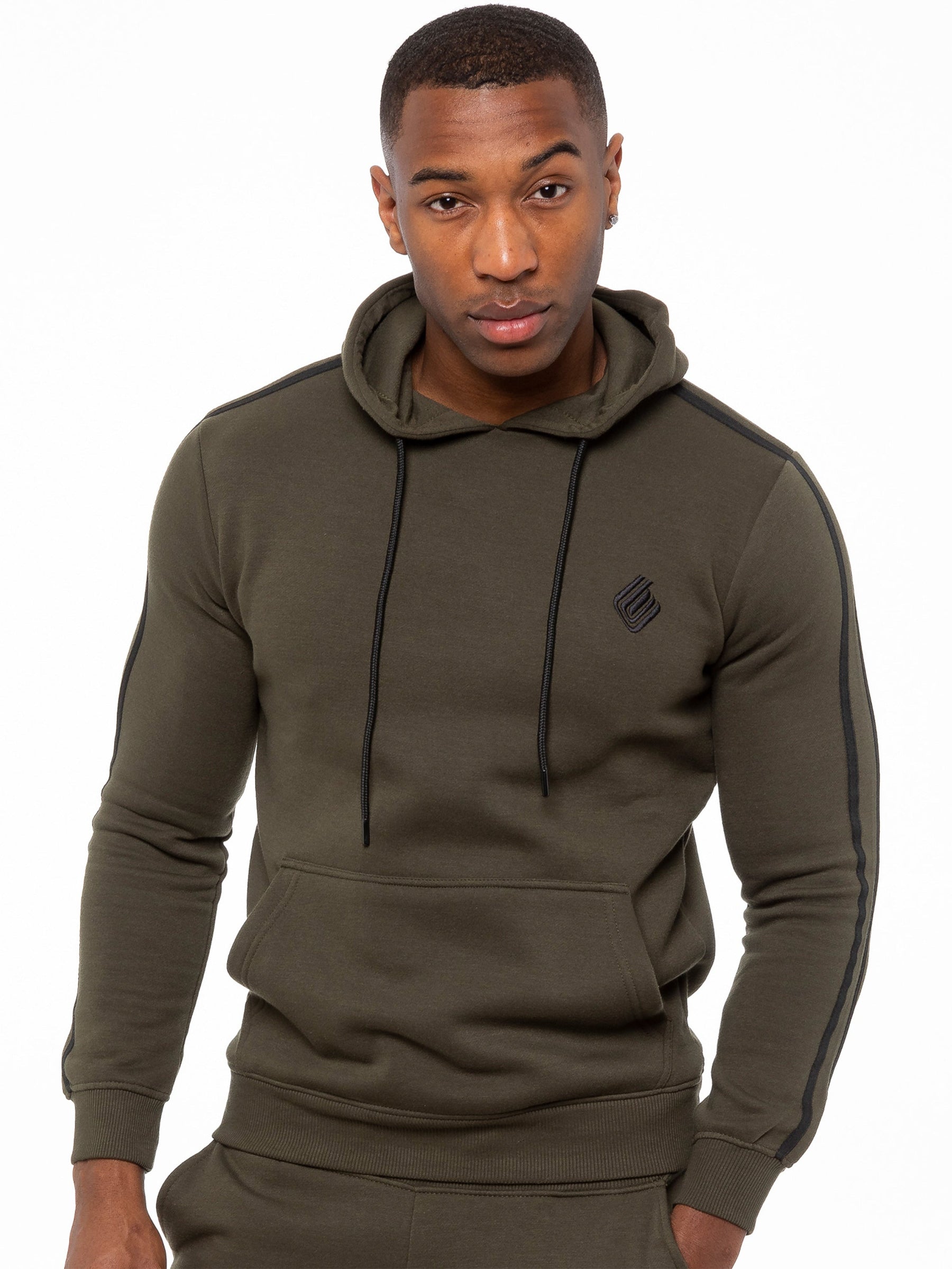 EZOHD584T Copy of Mens Striped Fleece Pullover Hoody | Enzo Designer Menswear ENZO RAWDENIM