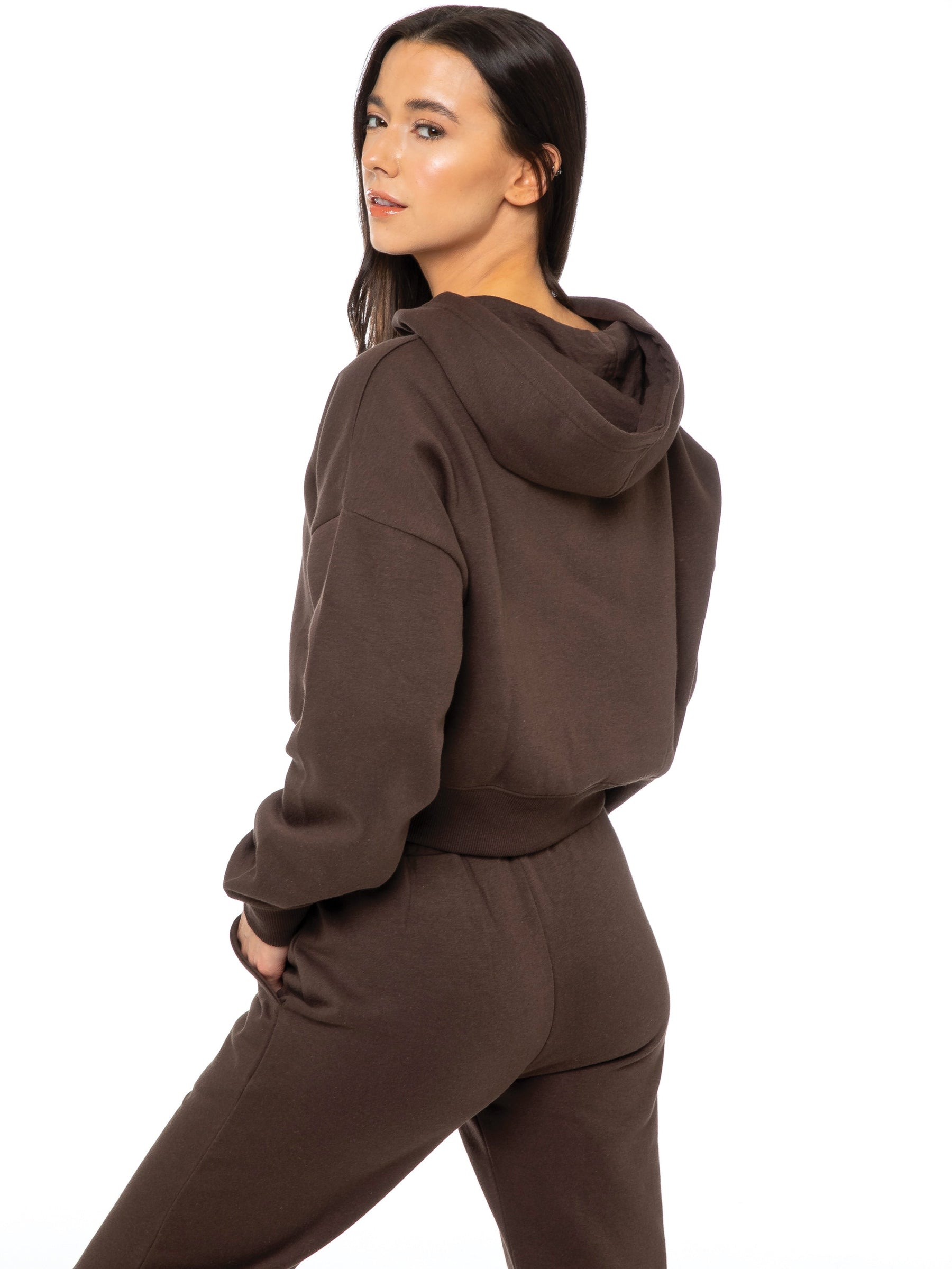 EZLHD588 & EZLJG591 Copy of Enzo | Womens Cropped Hoodie Tracksuit ENZO RAWDENIM