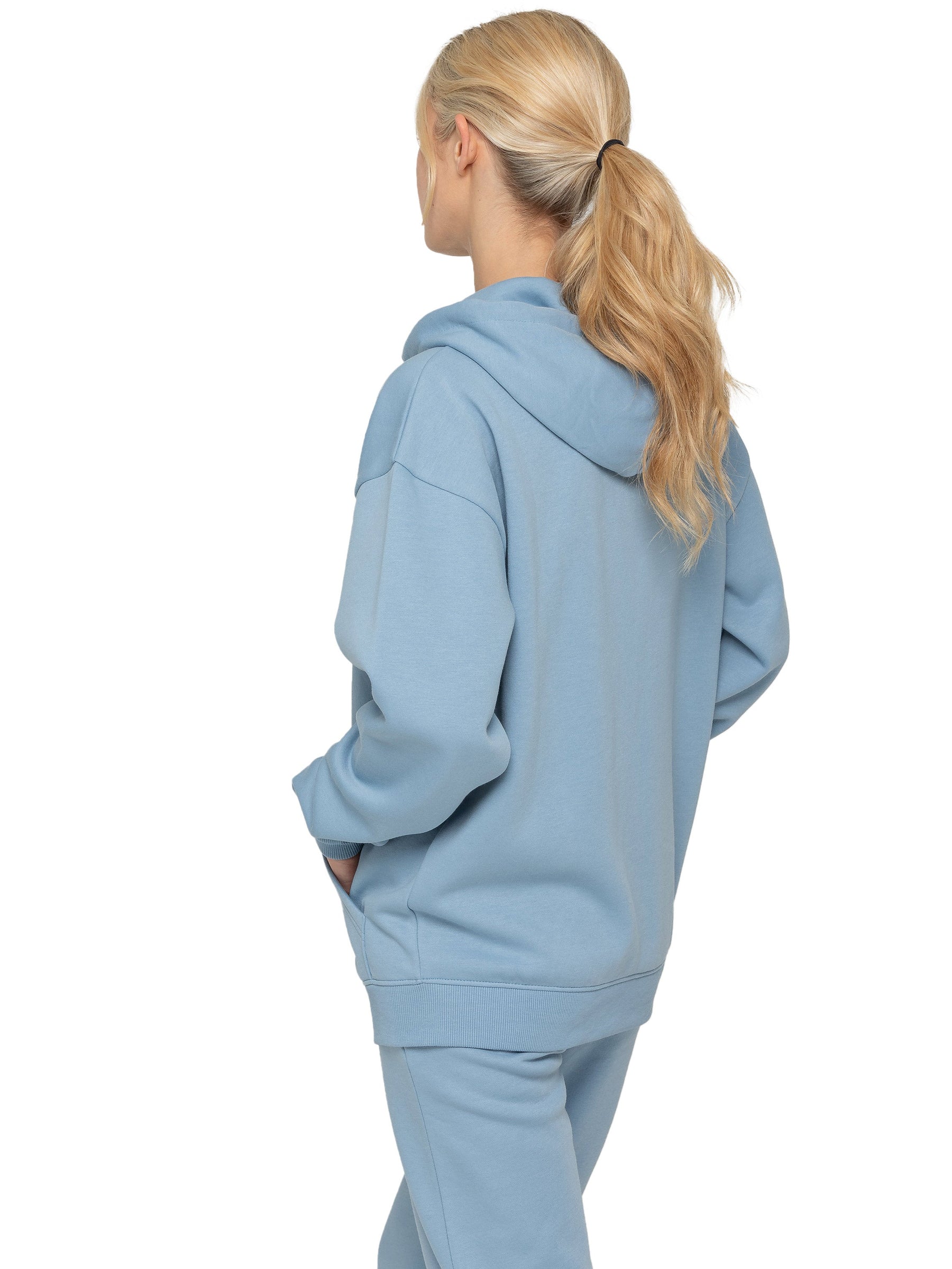 EZLHDZ596 NEW Womens Oversized Zipped Hoodie - Clearance ENZO RAWDENIM
