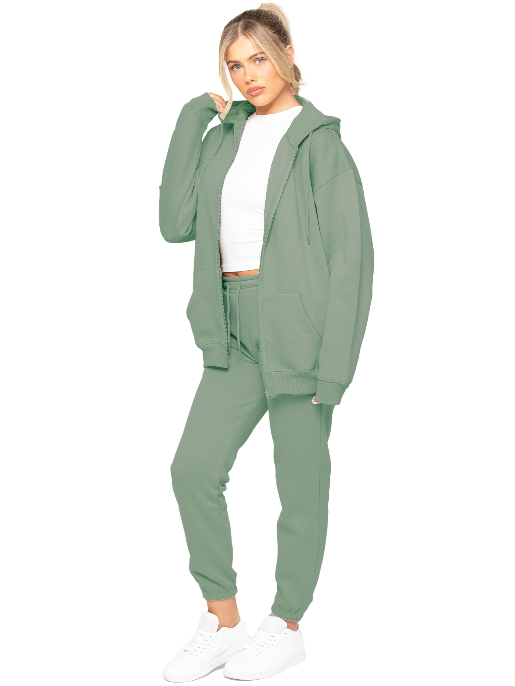 Enzo | Womens Oversized Zip Hoodie Tracksuit