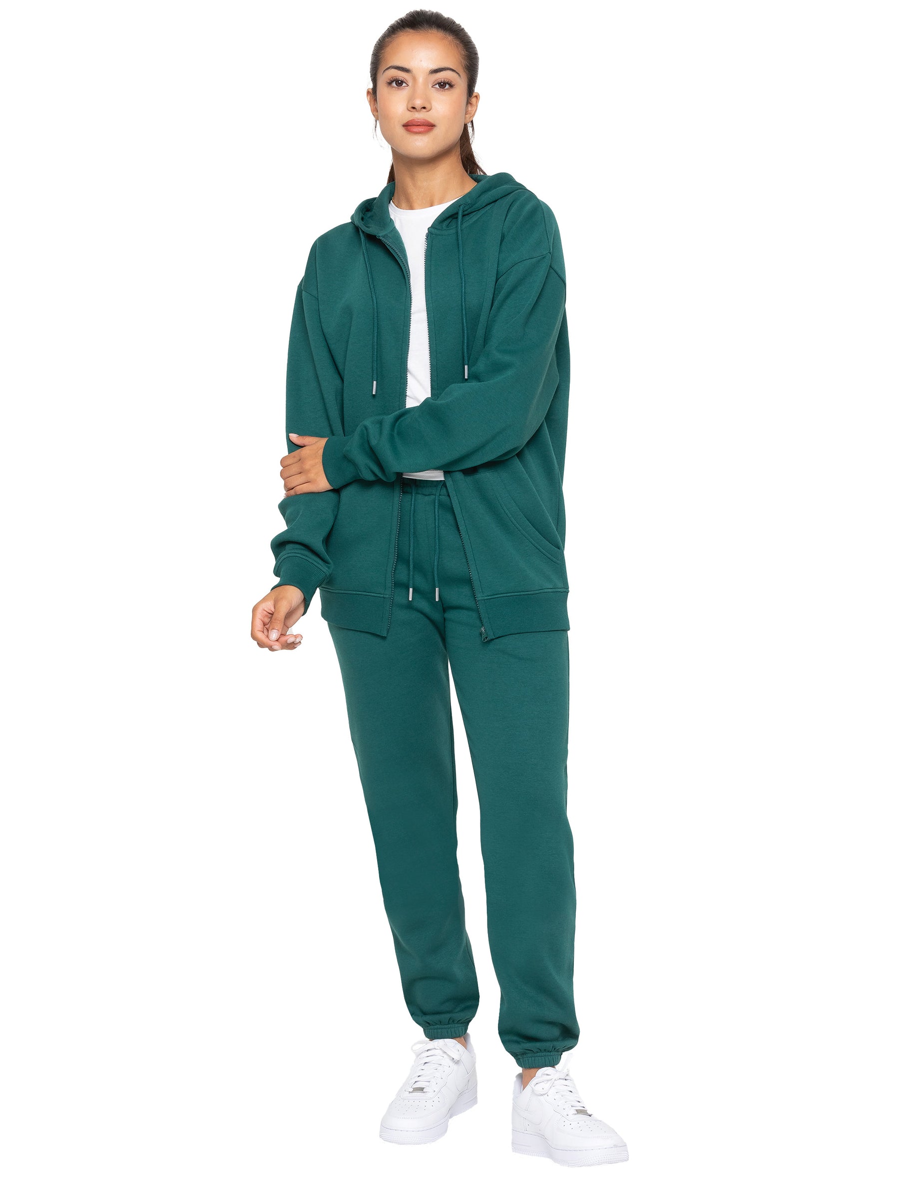 EZLHDZ596 Enzo | Womens Oversized Zipped Hoodie ENZO RAWDENIM