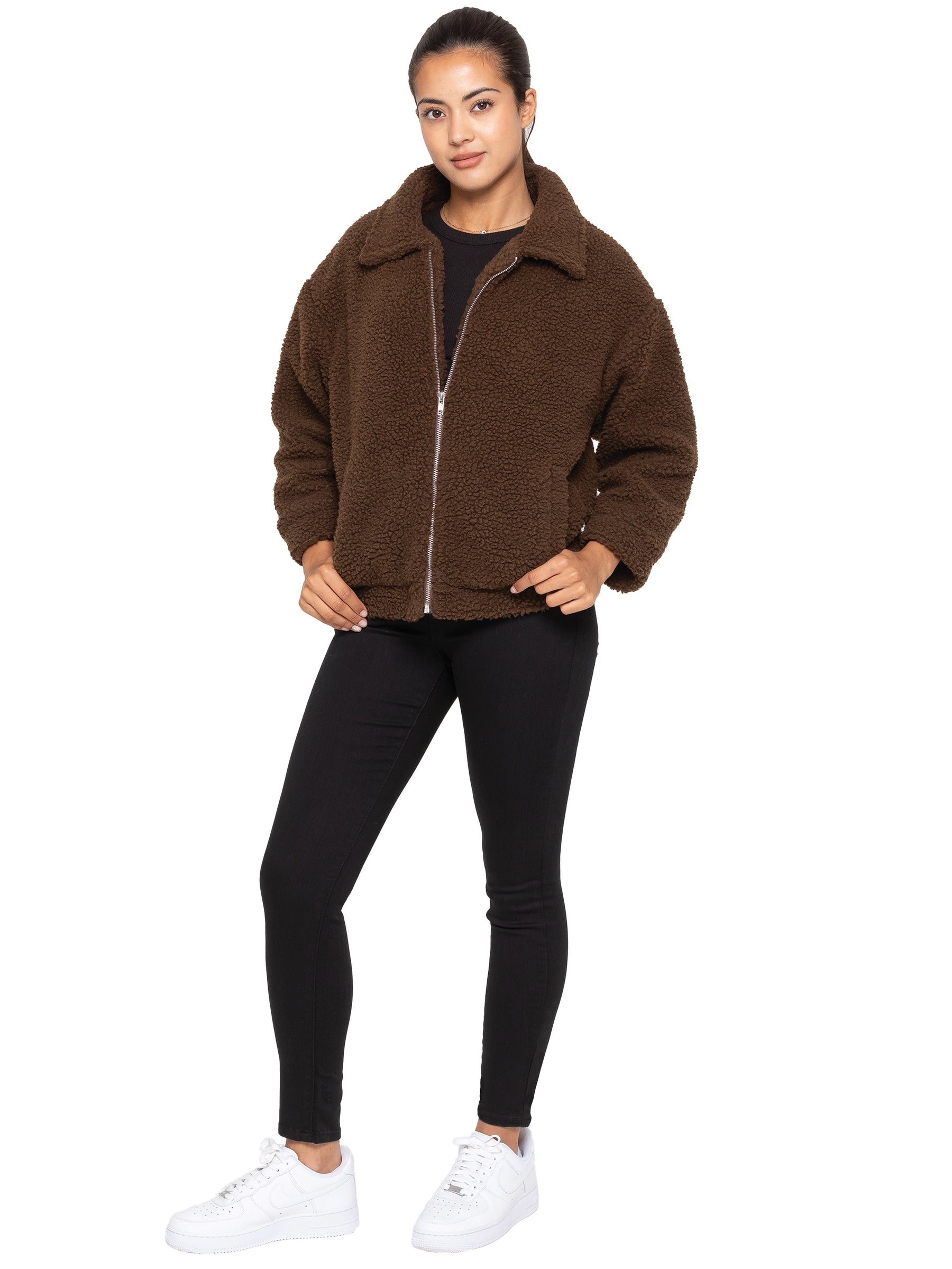 EZLJK625_JACKET Enzo | Womens Borg Jacket ENZO RAWDENIM