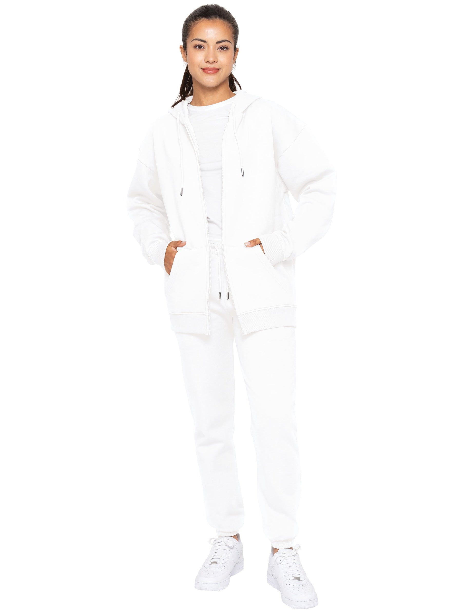 EZLHDZ596 Copy of Enzo | Womens Oversized Zipped Hoodie ENZO RAWDENIM