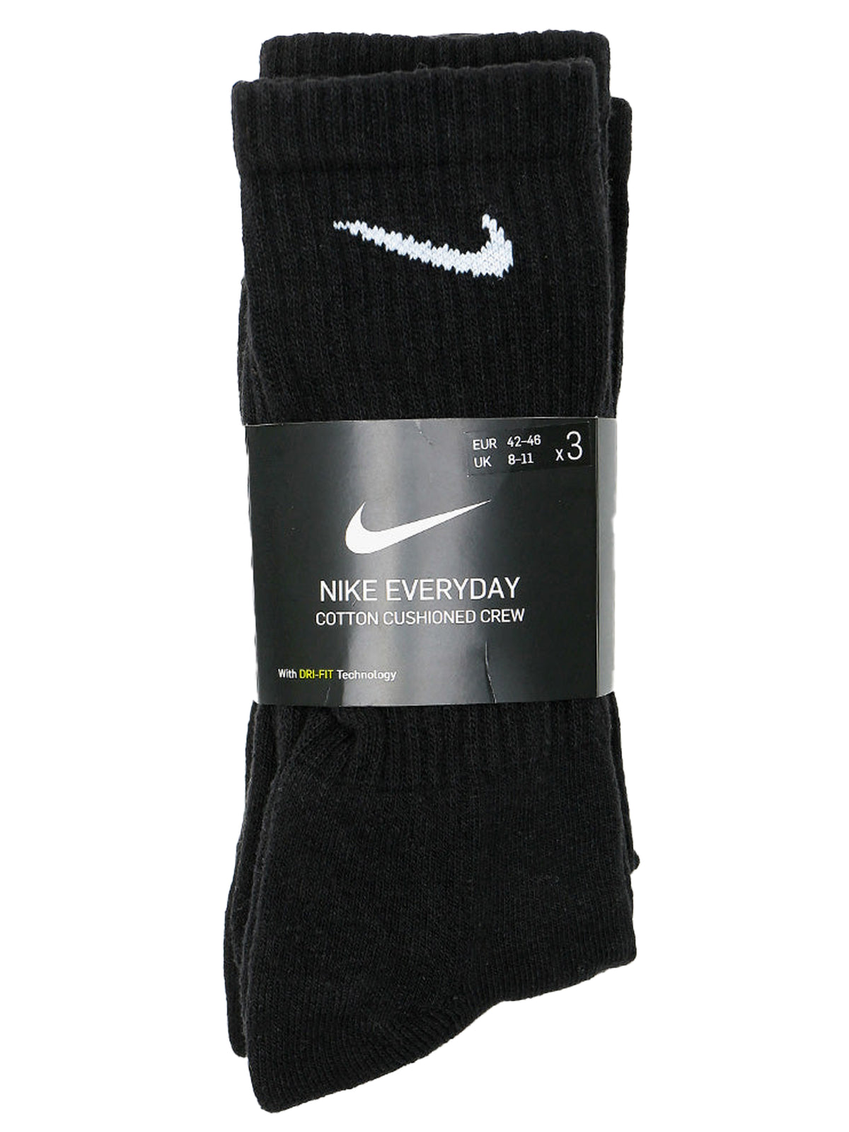 Nike Socks Sports Mens 3 Pairs Cotton Rich Designer Soft Crew Sock Size 8-14.5 RAWDENIM RAWDENIM