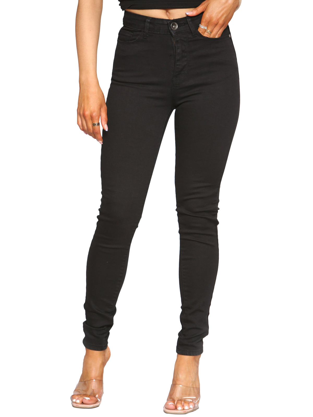 EZL416 Womens Skinny Stretch Denim Jeans UK Size 8-20 | Enzo Designer Womenswear ENZO RAWDENIM