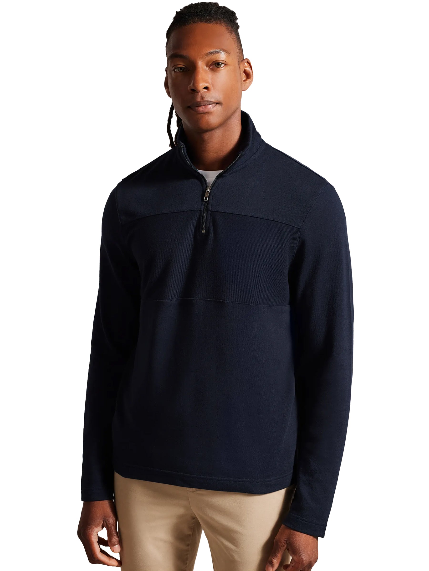 TB_SWEAT_GAZINE Ted Baker | Mens Half Zip Pullover Sweat - Gazine TED BAKER RAWDENIM