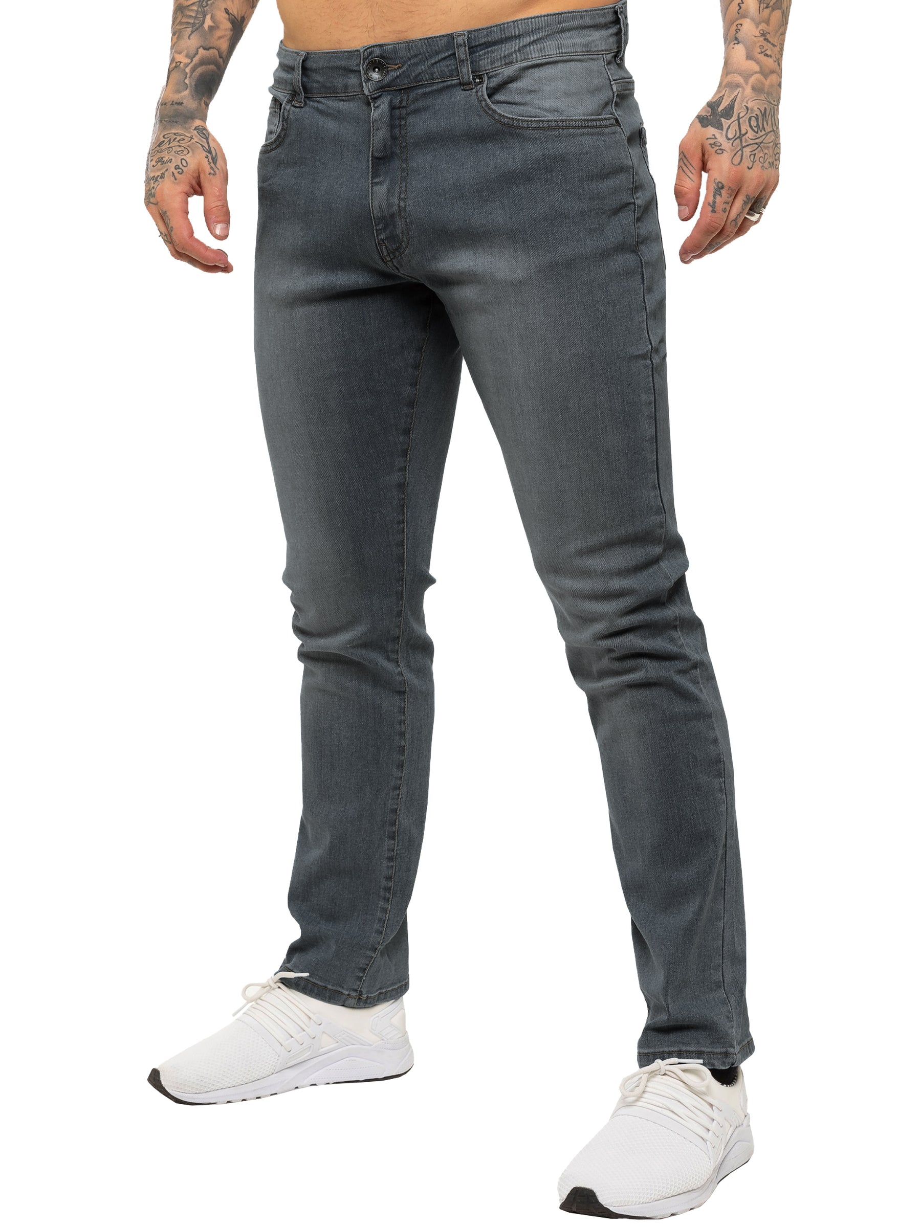 Kruze | Mens Straight Leg Stretch Jeans