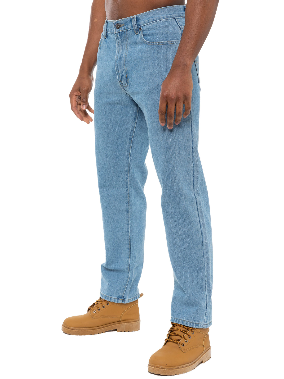 Mens Bleach Wash Classic Denim Jeans BCB2 | Blue Circle Designer Menswear