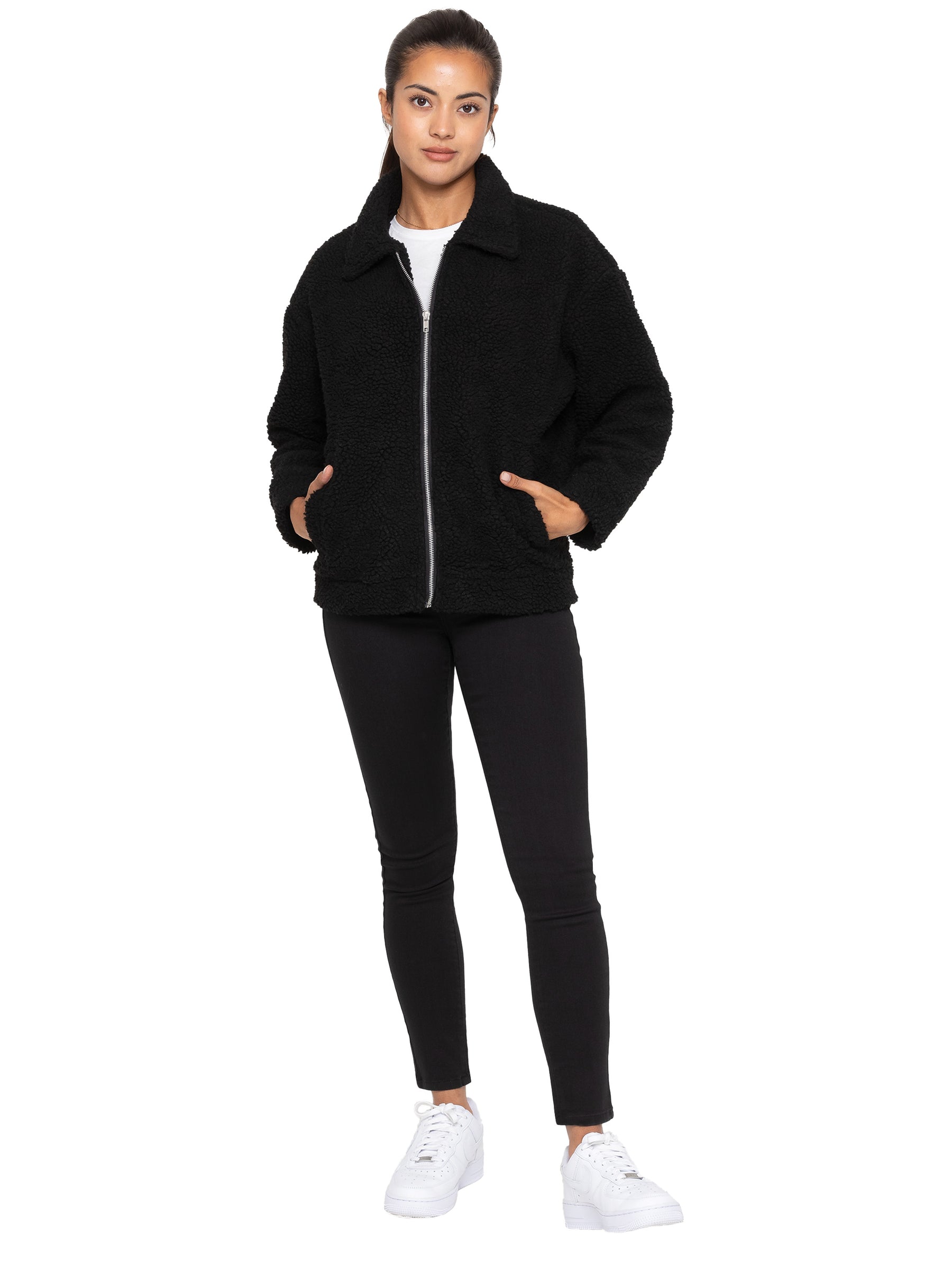 EZLJK625_JACKET Enzo | Womens Borg Jacket ENZO RAWDENIM