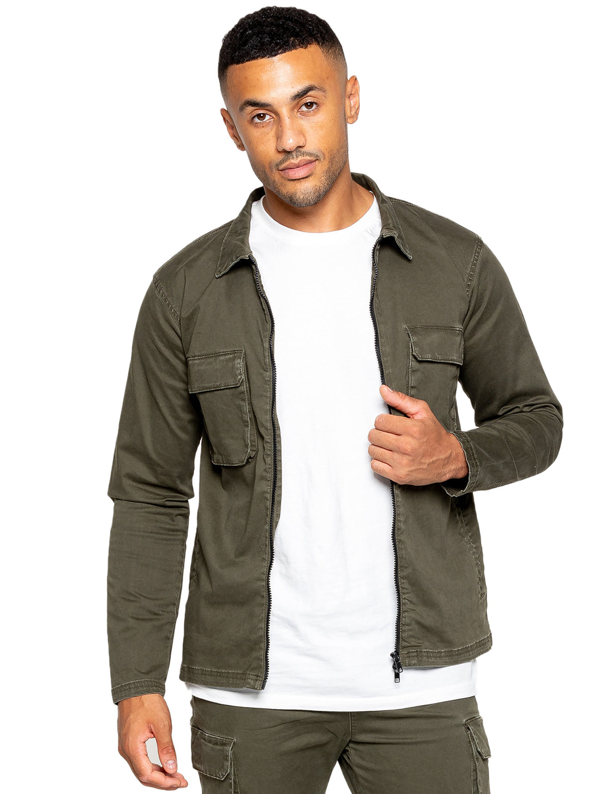 EZOS611 Copy of Enzo | Mens Cargo Overshirt Jacket ENZO RAWDENIM