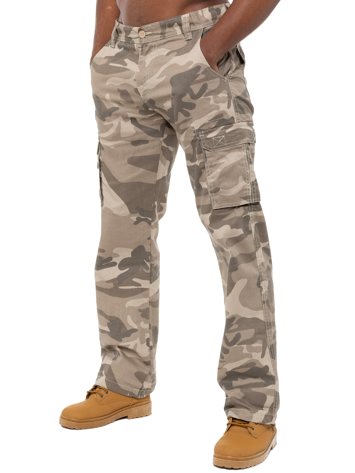 Kruze | Mens Cargo Camo Trousers