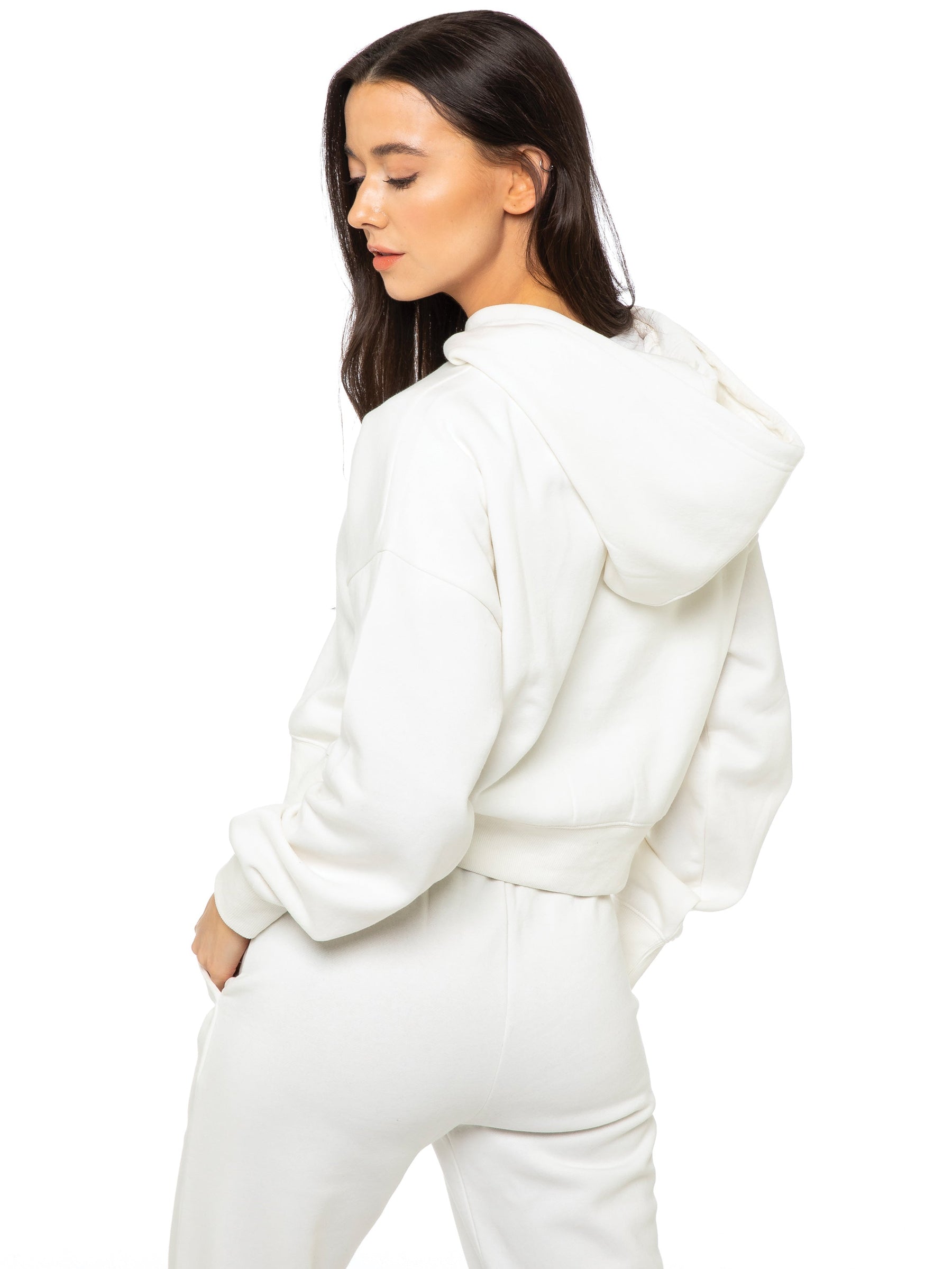 EZLHD588 & EZLJG591 Copy of Enzo | Womens Cropped Hoodie Tracksuit ENZO RAWDENIM