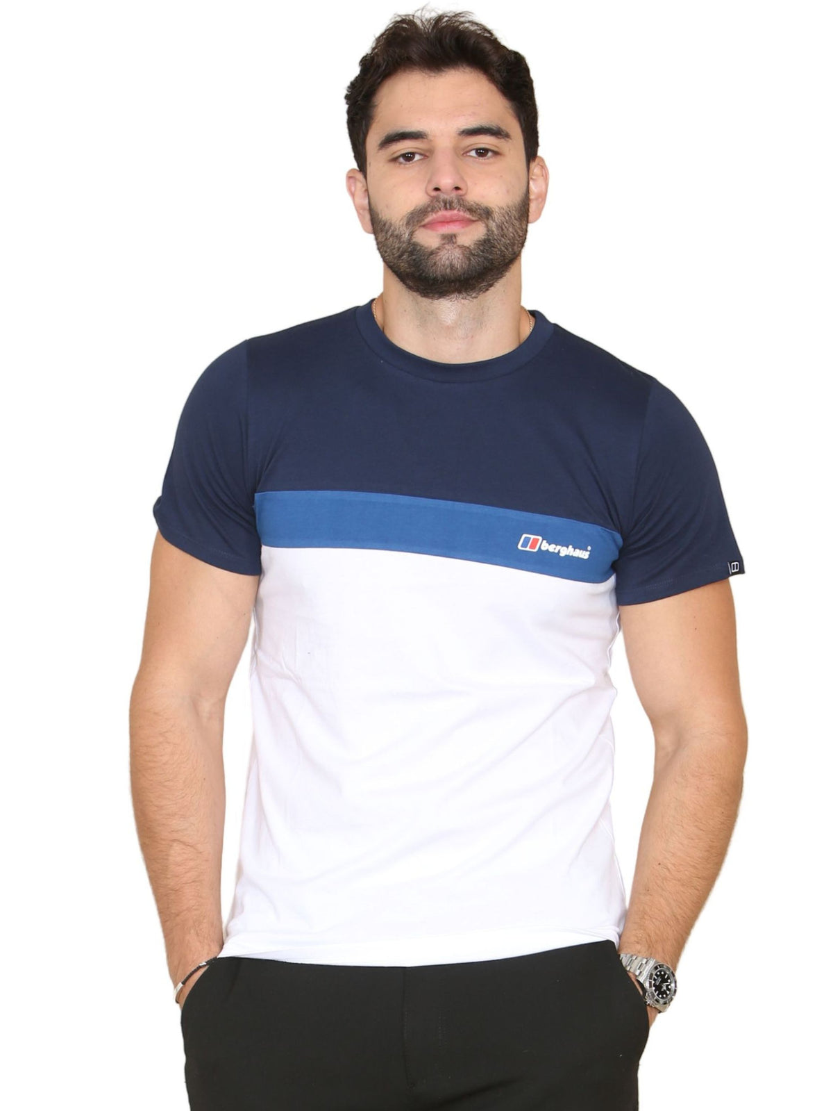 BERGHAUS_TST_LOG TRICOL Berghaus | Mens Triple Block T-Shirt BERGHAUS RAWDENIM