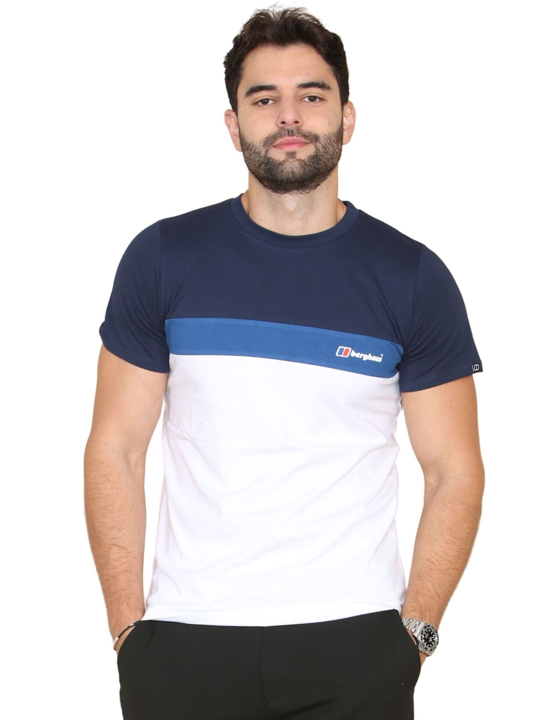 BERGHAUS_TST_LOG TRICOL Berghaus | Mens Triple Block T-Shirt BERGHAUS RAWDENIM