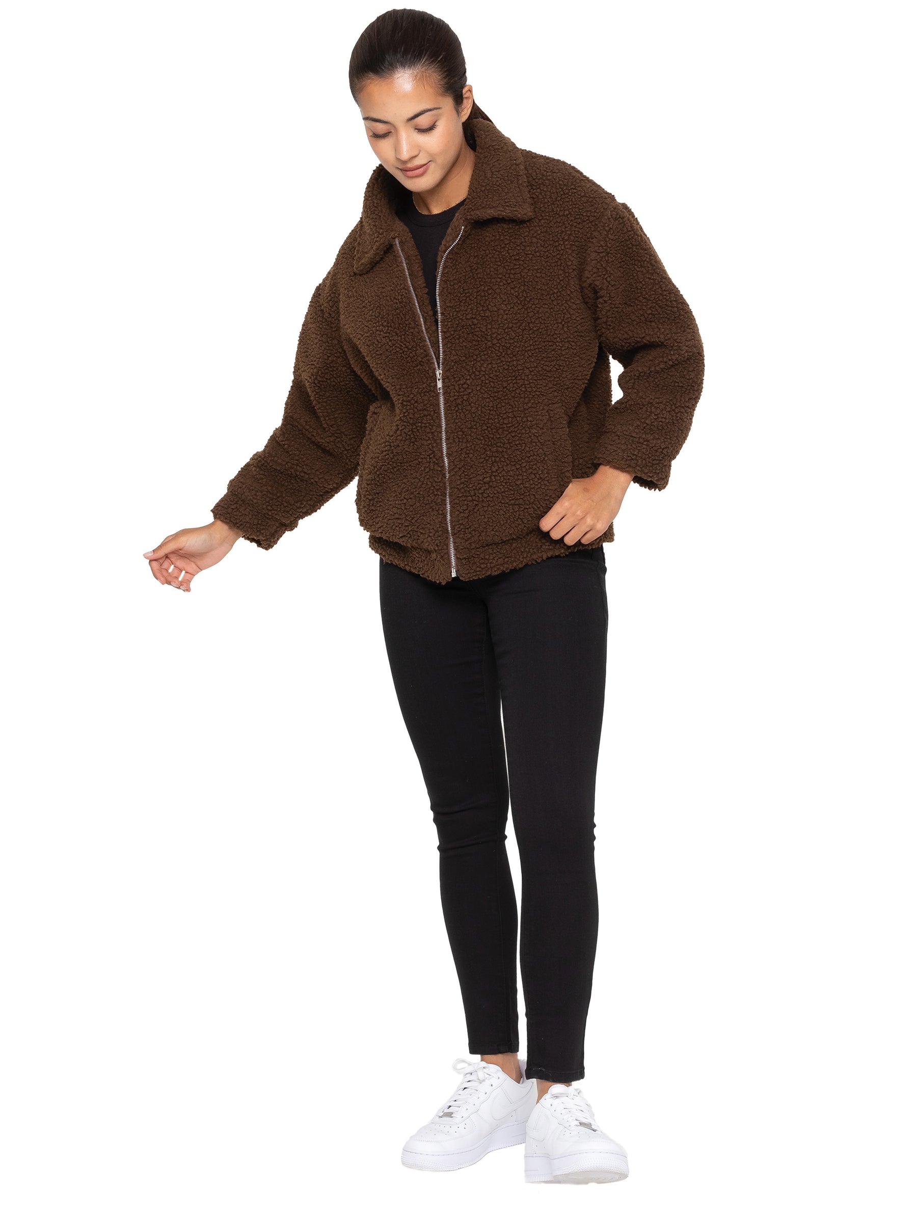 EZLJK625_JACKET Enzo | Womens Borg Jacket ENZO RAWDENIM