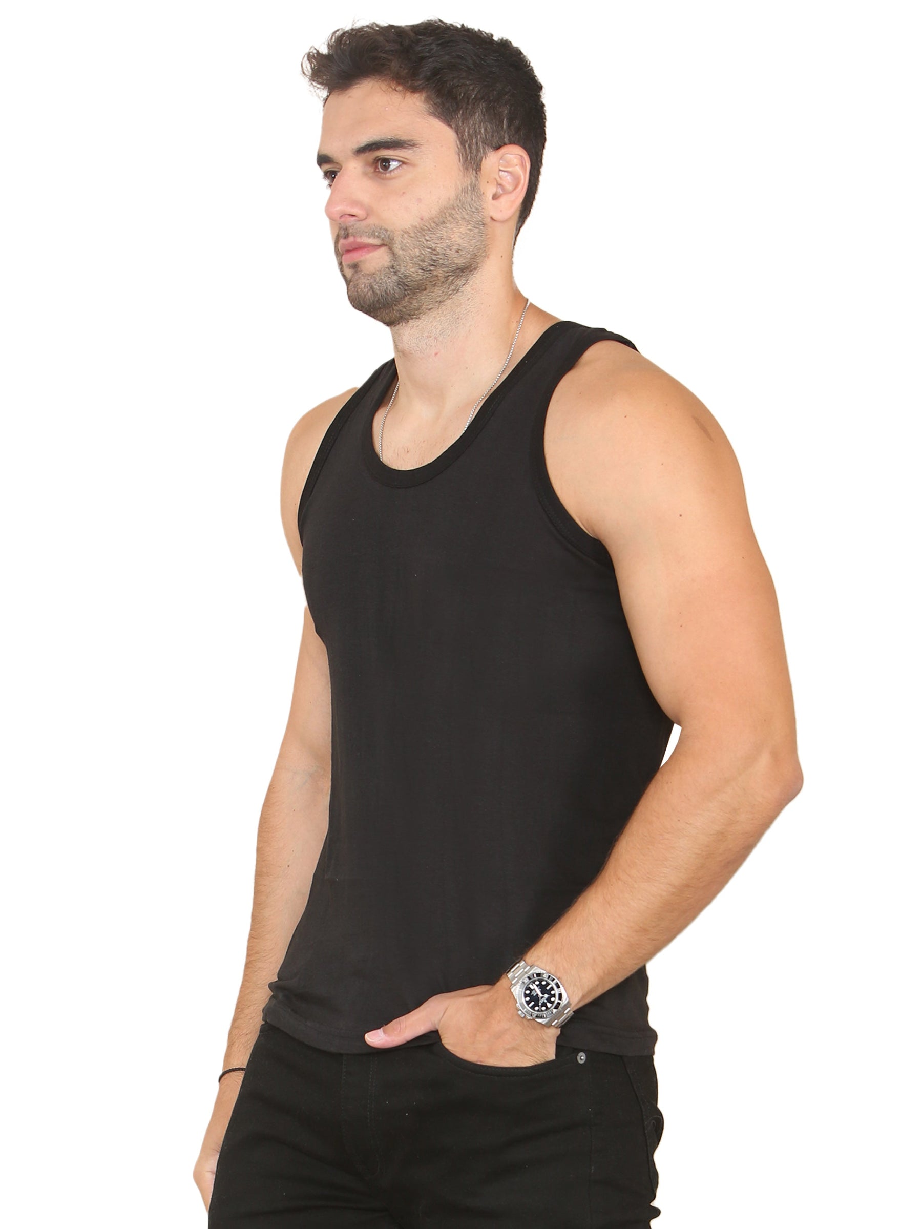 EZV604 Enzo | Mens 3 Pack Vests ENZO RAWDENIM