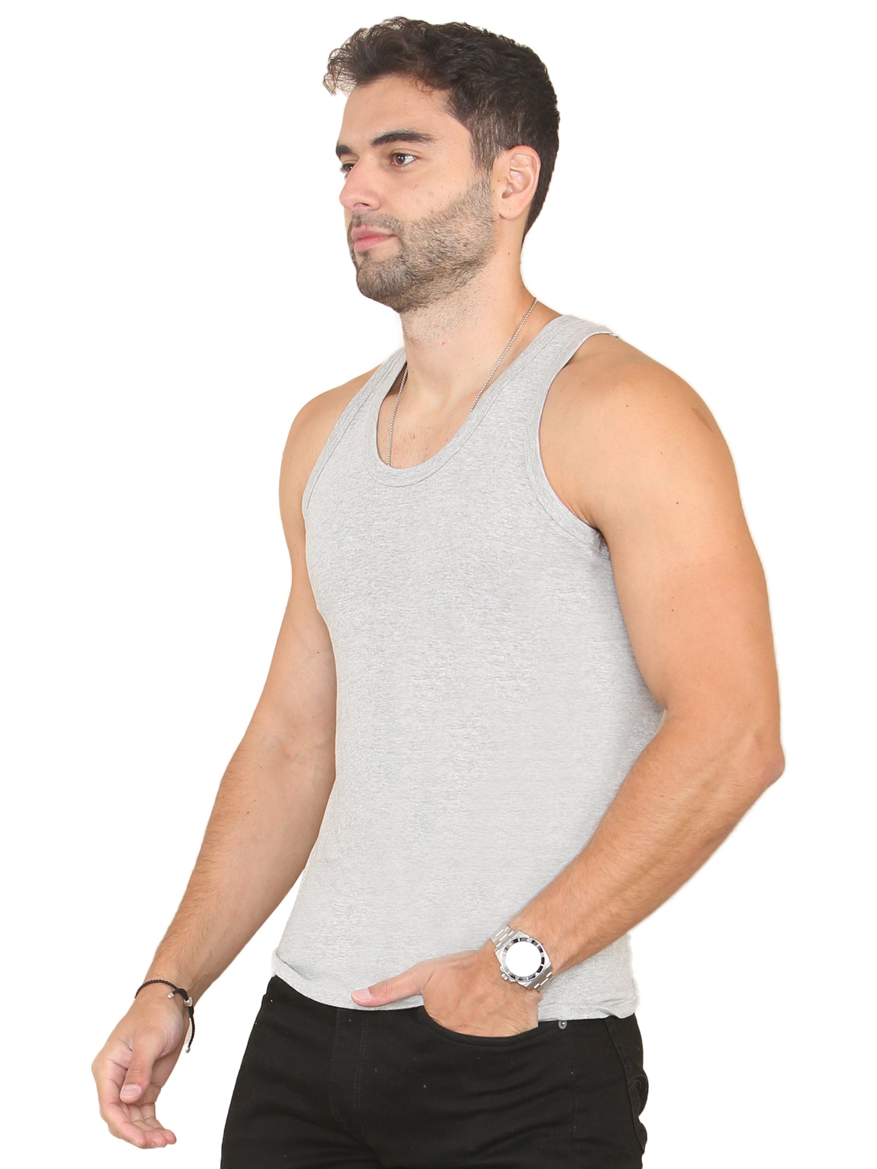 EZV604 Enzo | Mens 3 Pack Vests ENZO RAWDENIM