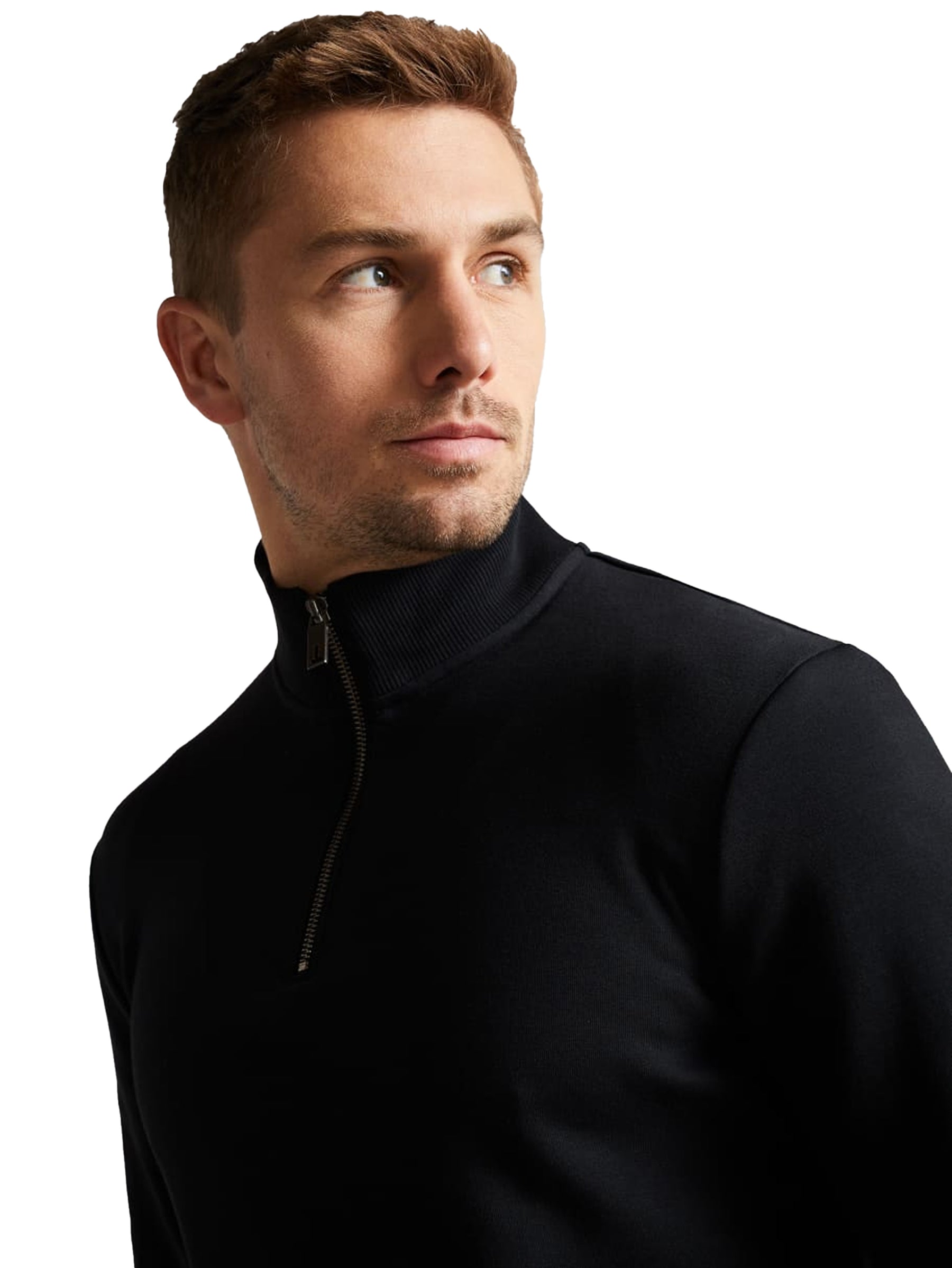 TB_SWEAT_ANTRAM Ted Baker | Mens Half Zip Funnel Neck Sweat - Antram TED BAKER RAWDENIM