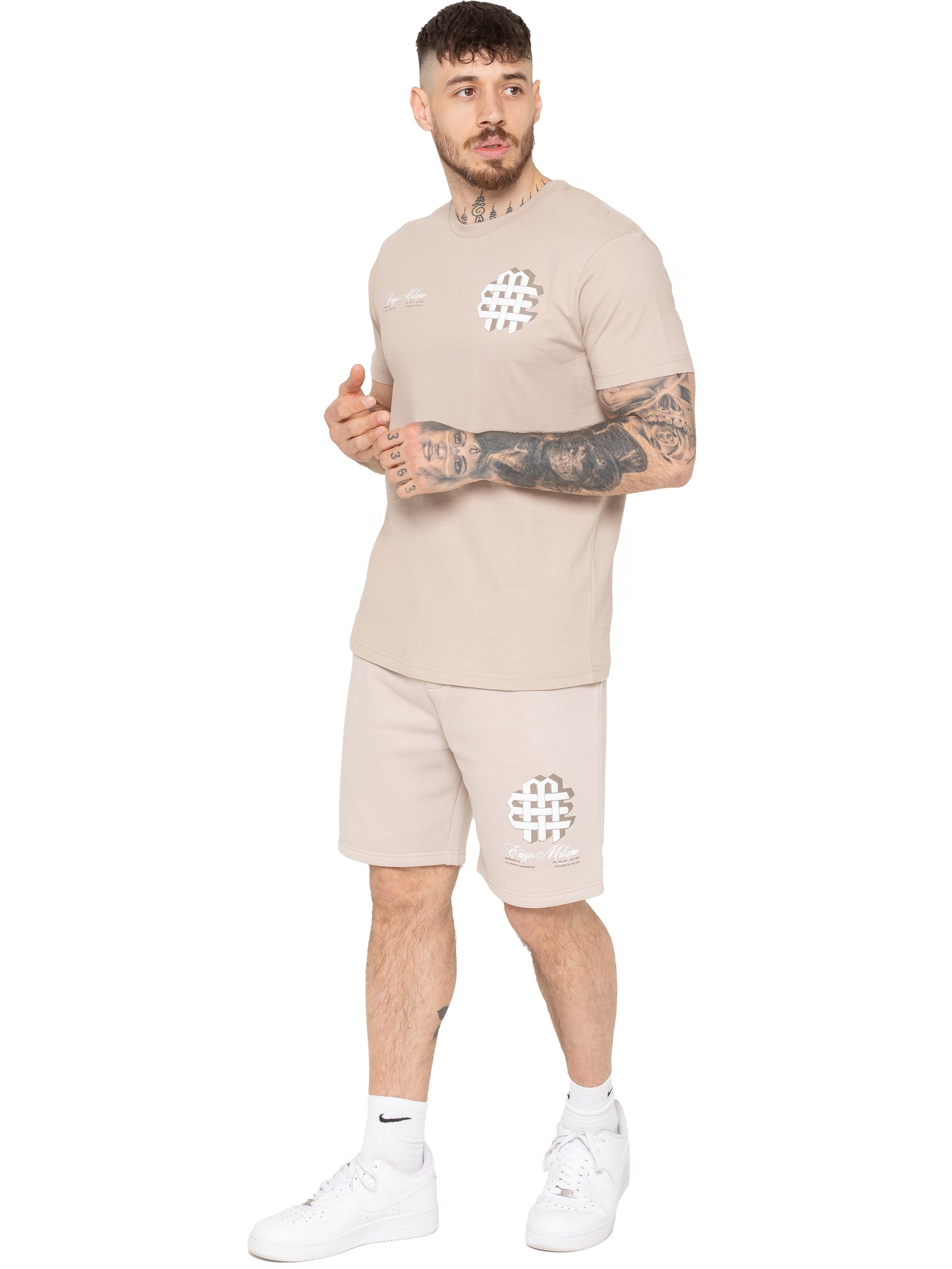 Enzo Milano | Mens Printed T-Shirt & Shorts Set