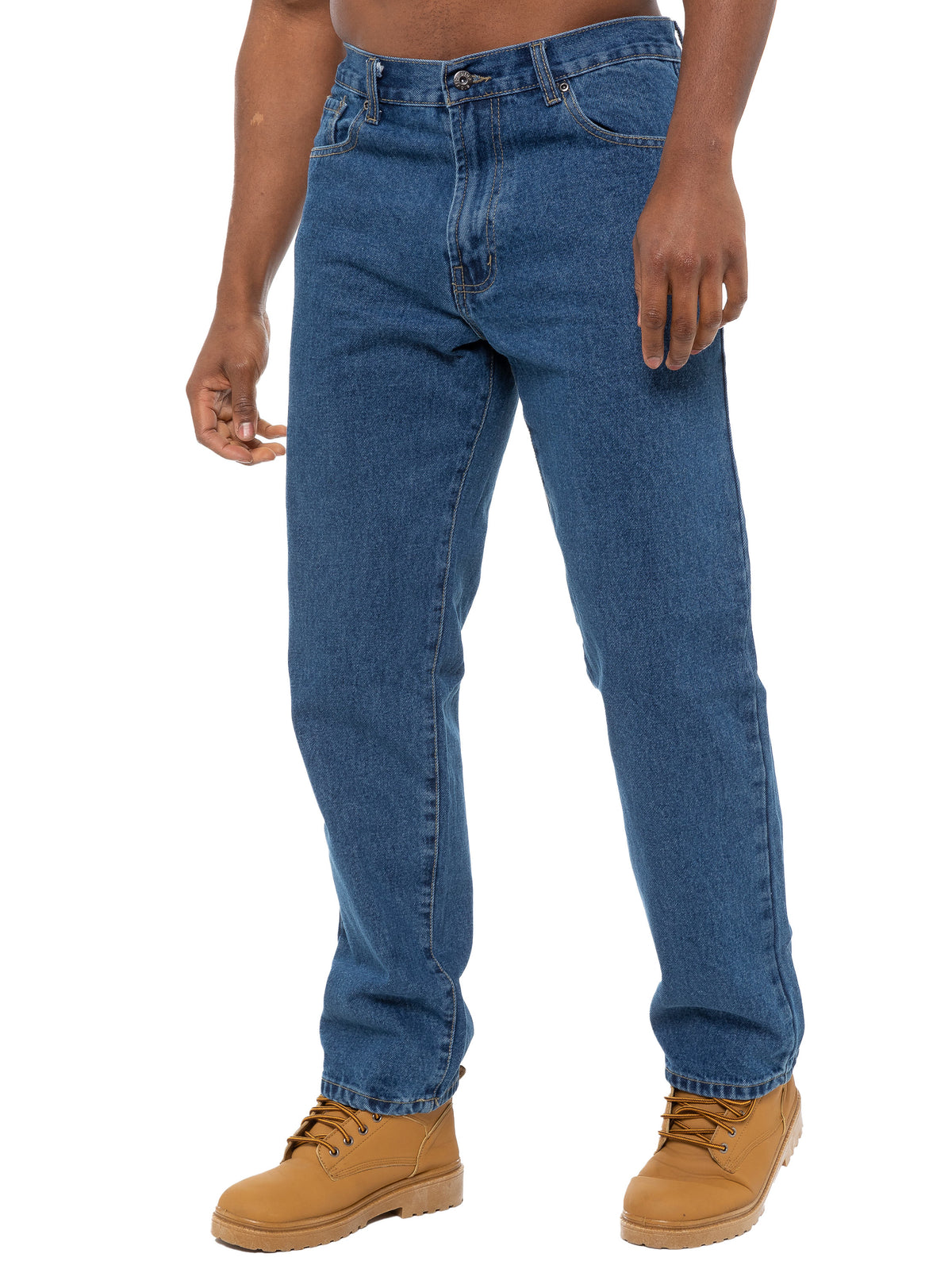 Mens Stone Wash Classic Denim Jeans BCB | Blue Circle Designer Menswear
