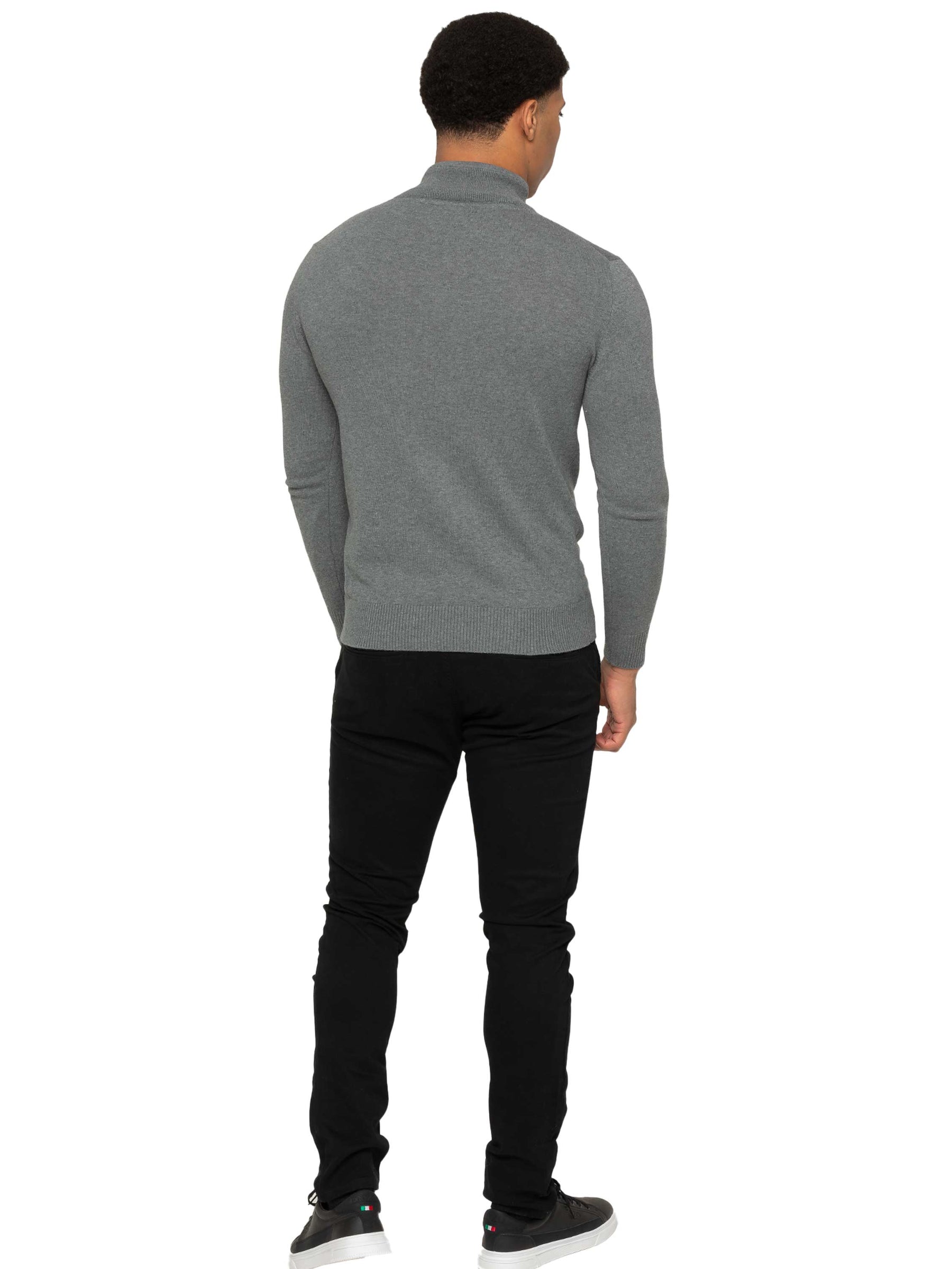MKS18_KNIT Mens Funnel Neck Knit Jumper - Clearance ENZO RAWDENIM