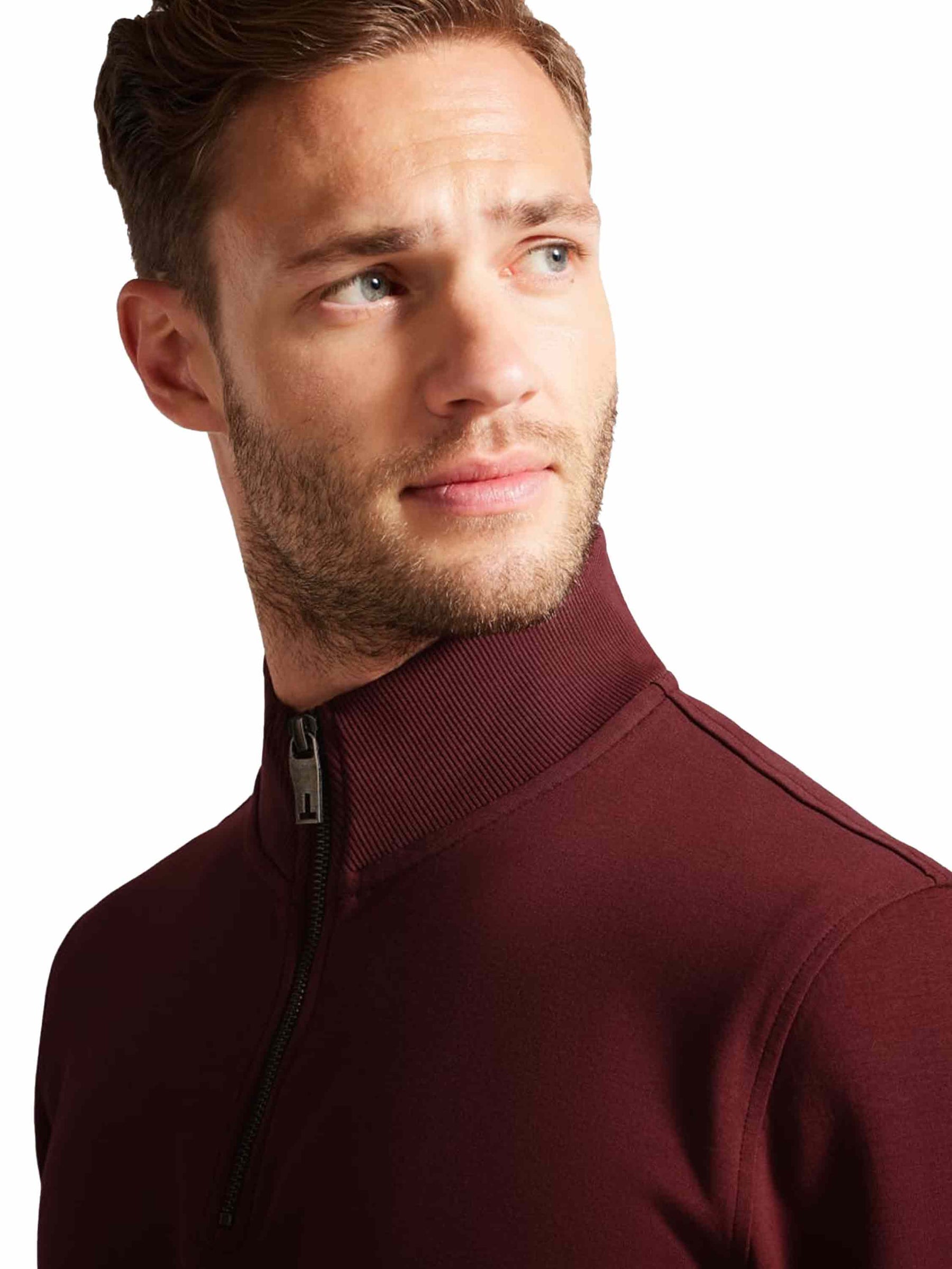 TB_SWEAT_ANTRAM Ted Baker | Mens Half Zip Funnel Neck Sweat - Antram TED BAKER RAWDENIM