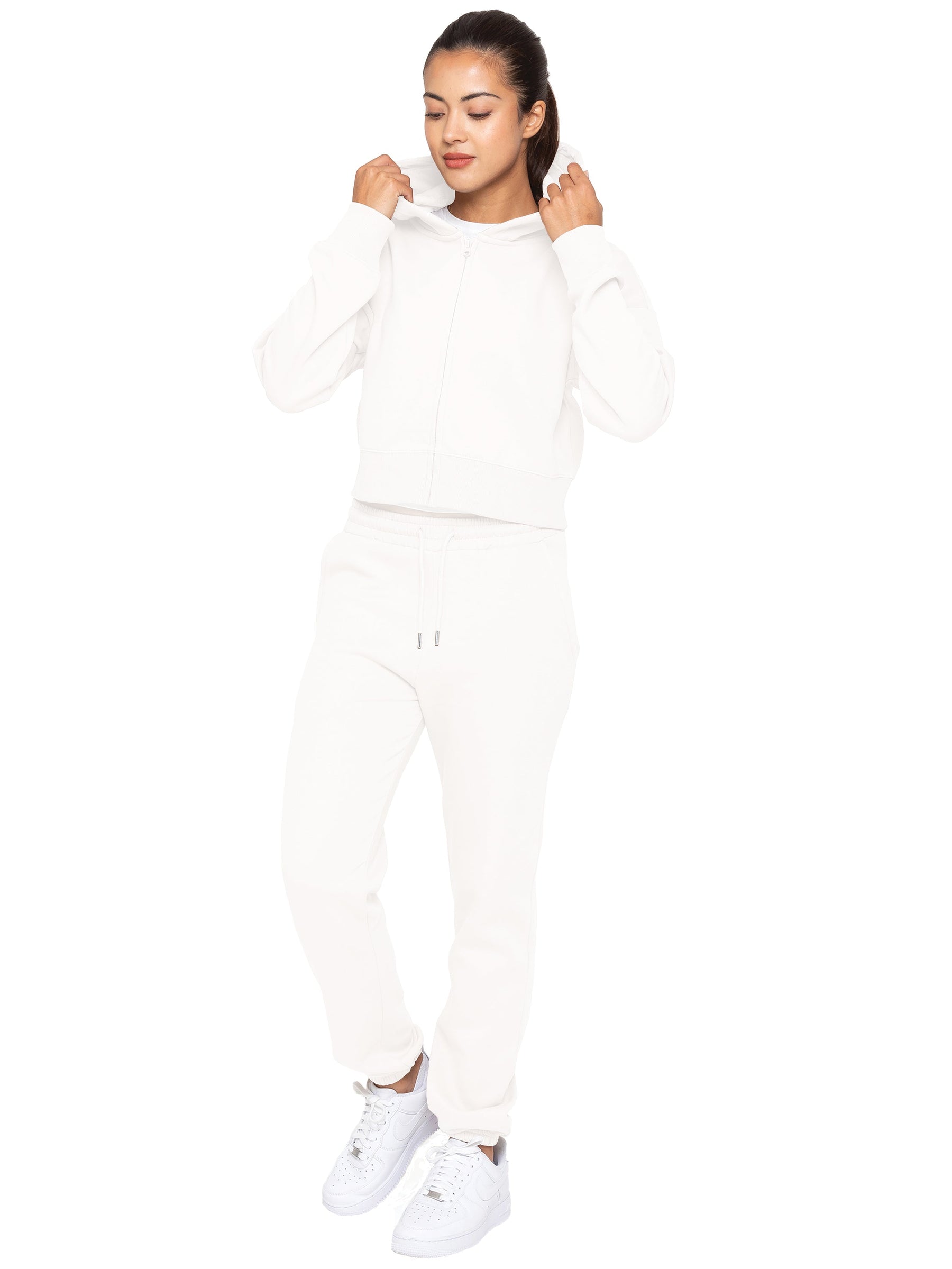 EZLHDCZ595 Copy of Enzo | Womens Cropped Zipped Hoodie ENZO RAWDENIM