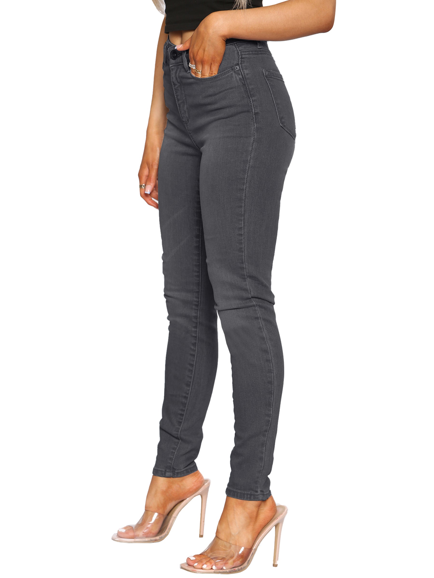 EZL416 Womens Skinny Stretch Denim Jeans UK Size 8-20 | Enzo Designer Womenswear ENZO RAWDENIM