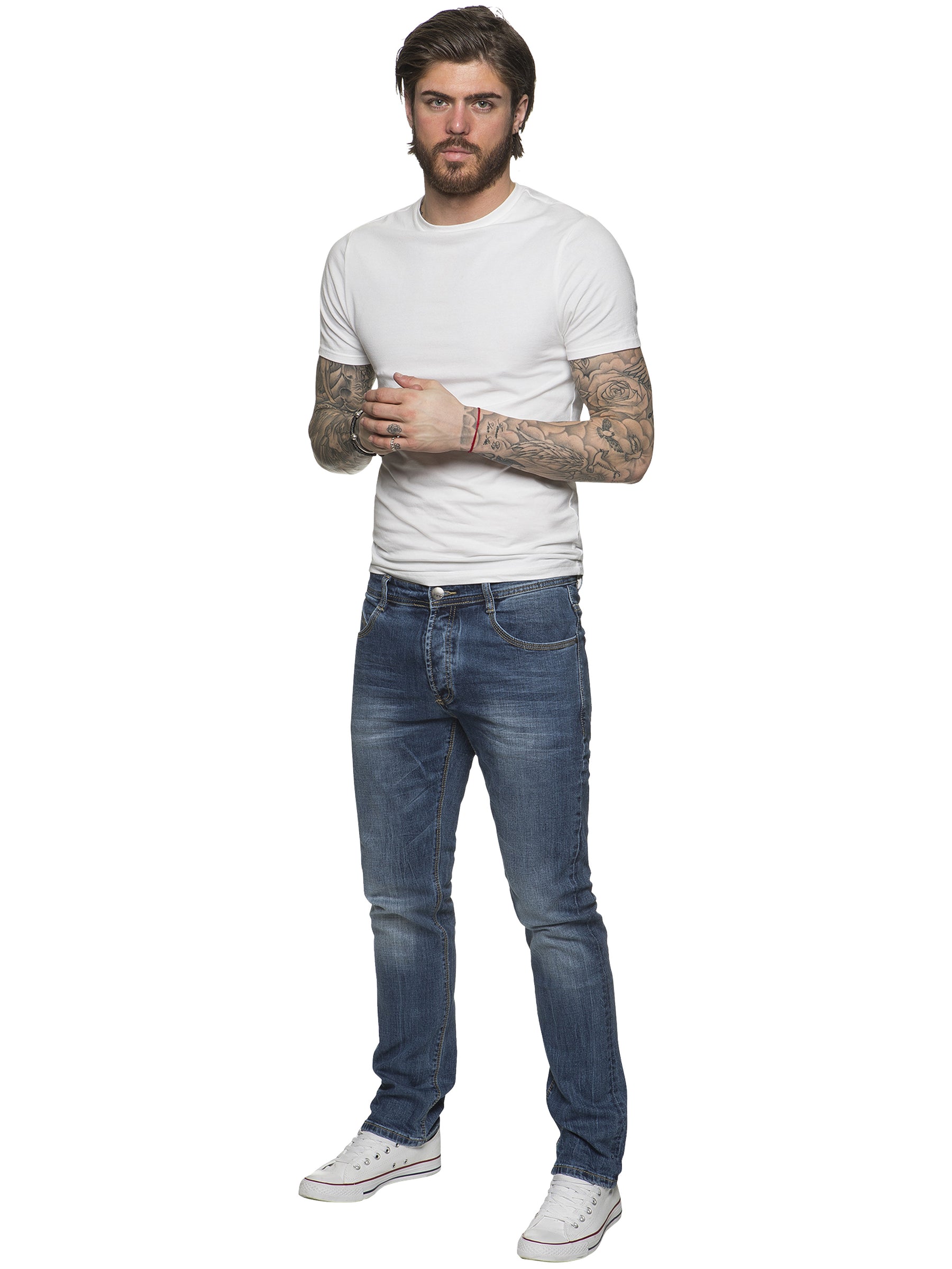 EM538 ETO | Mens Designer Tapered Fit Stretch Denim Jeans ETO RAWDENIM