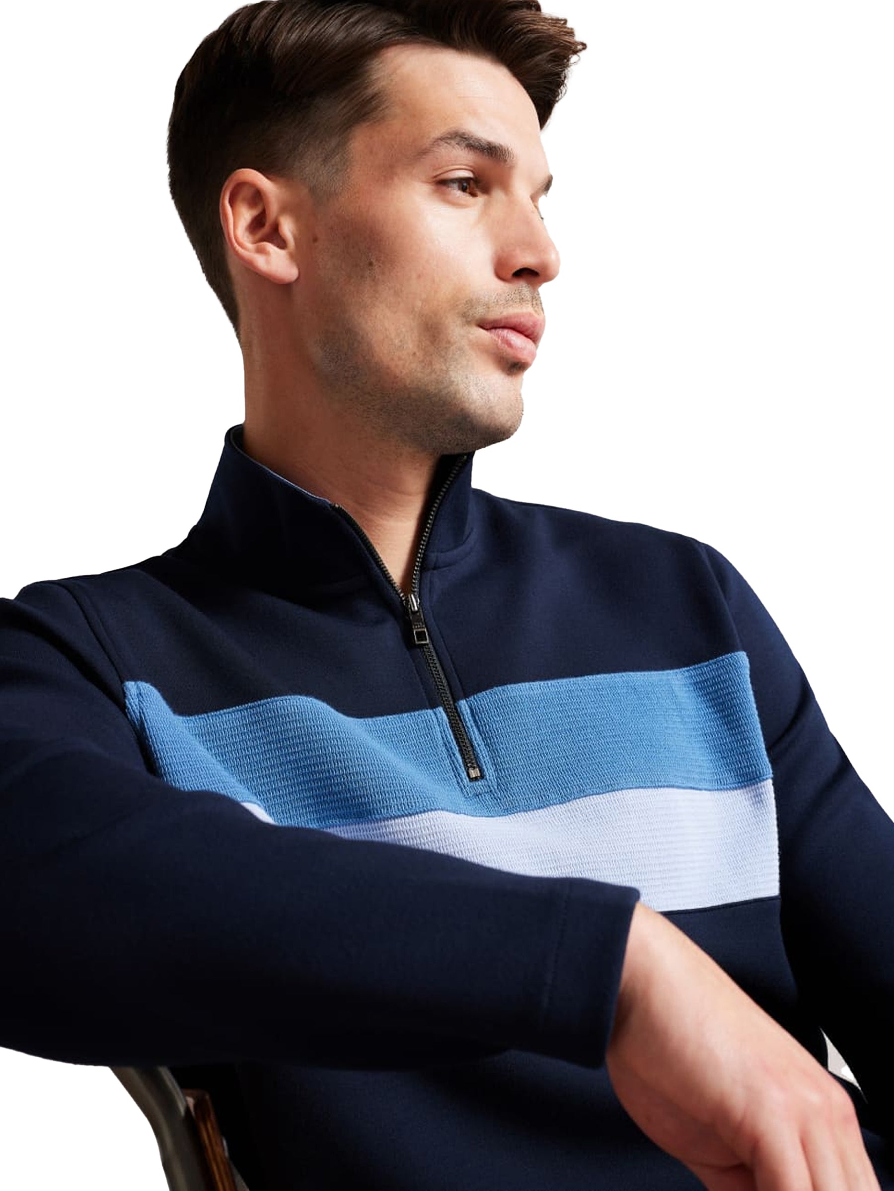 TB_SWEAT_VELLER Ted Baker | Mens Half Zip Jumper - Veller TED BAKER RAWDENIM