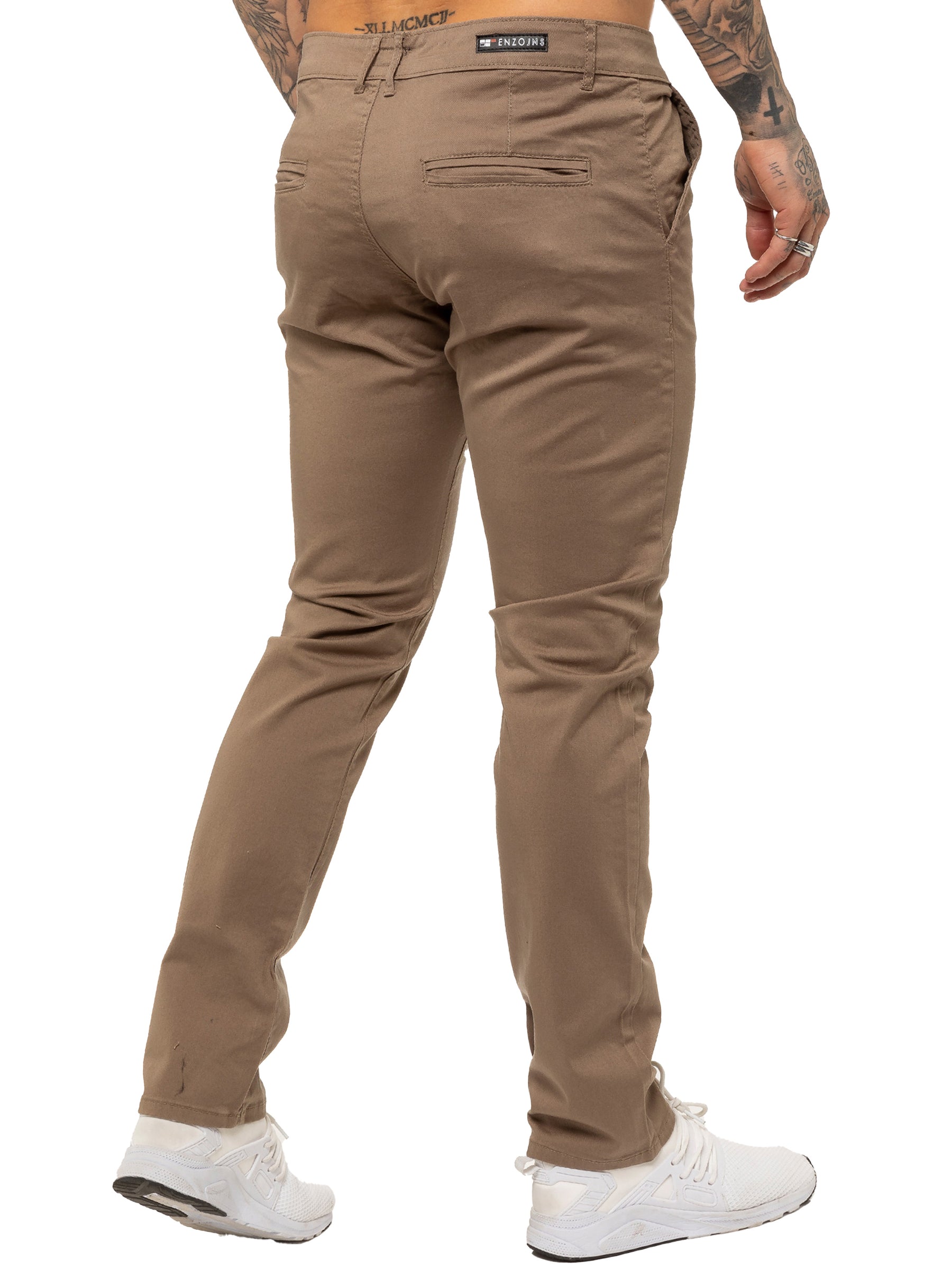 EZ348 Mens Chinos Slim Fit Stretch Jeans | Enzo Designer Menswear ENZO RAWDENIM