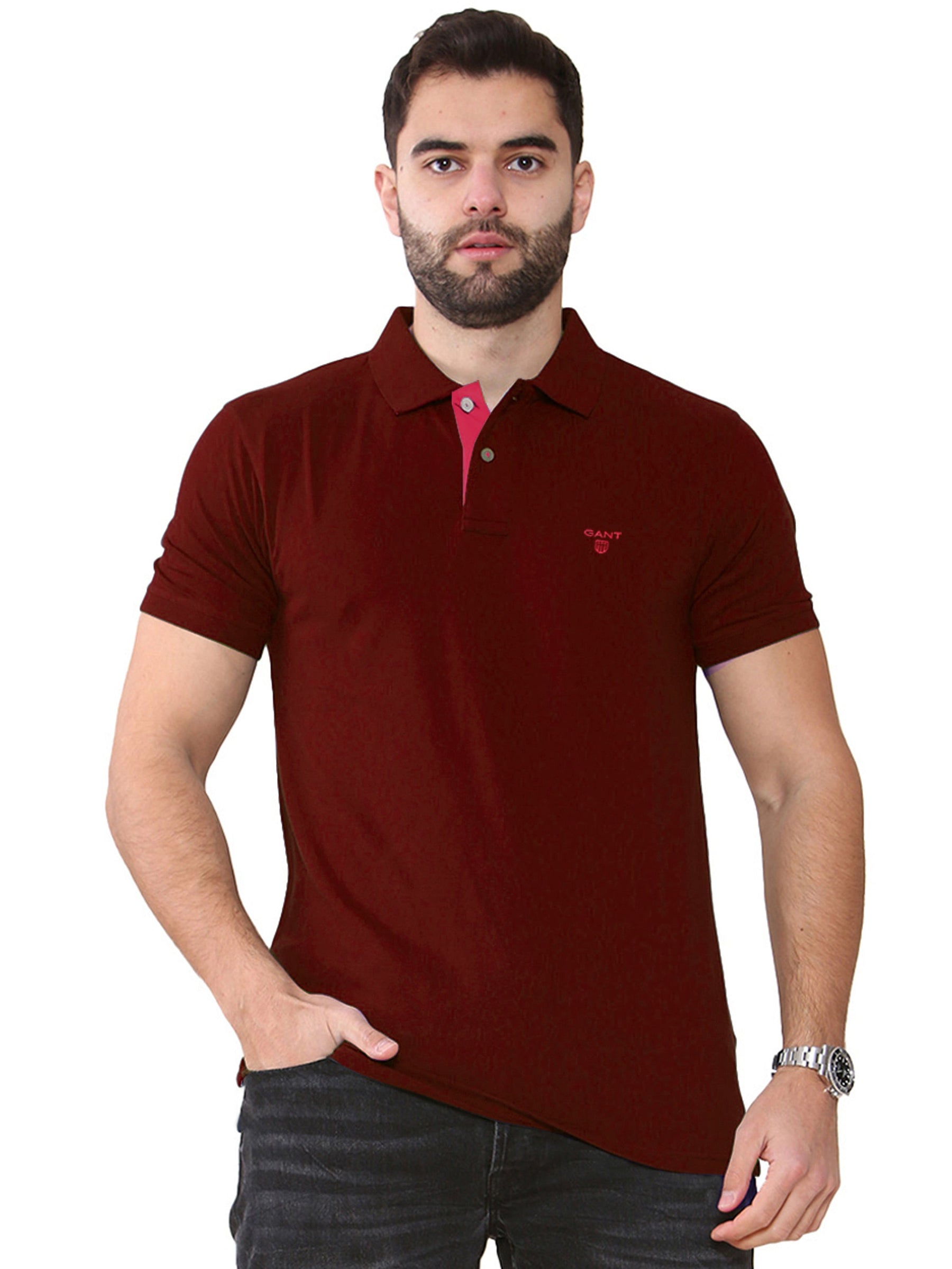 GANT_POLO_CNTR Copy of Gant | Mens Contrast Collar Polo Shirt GANT RAWDENIM