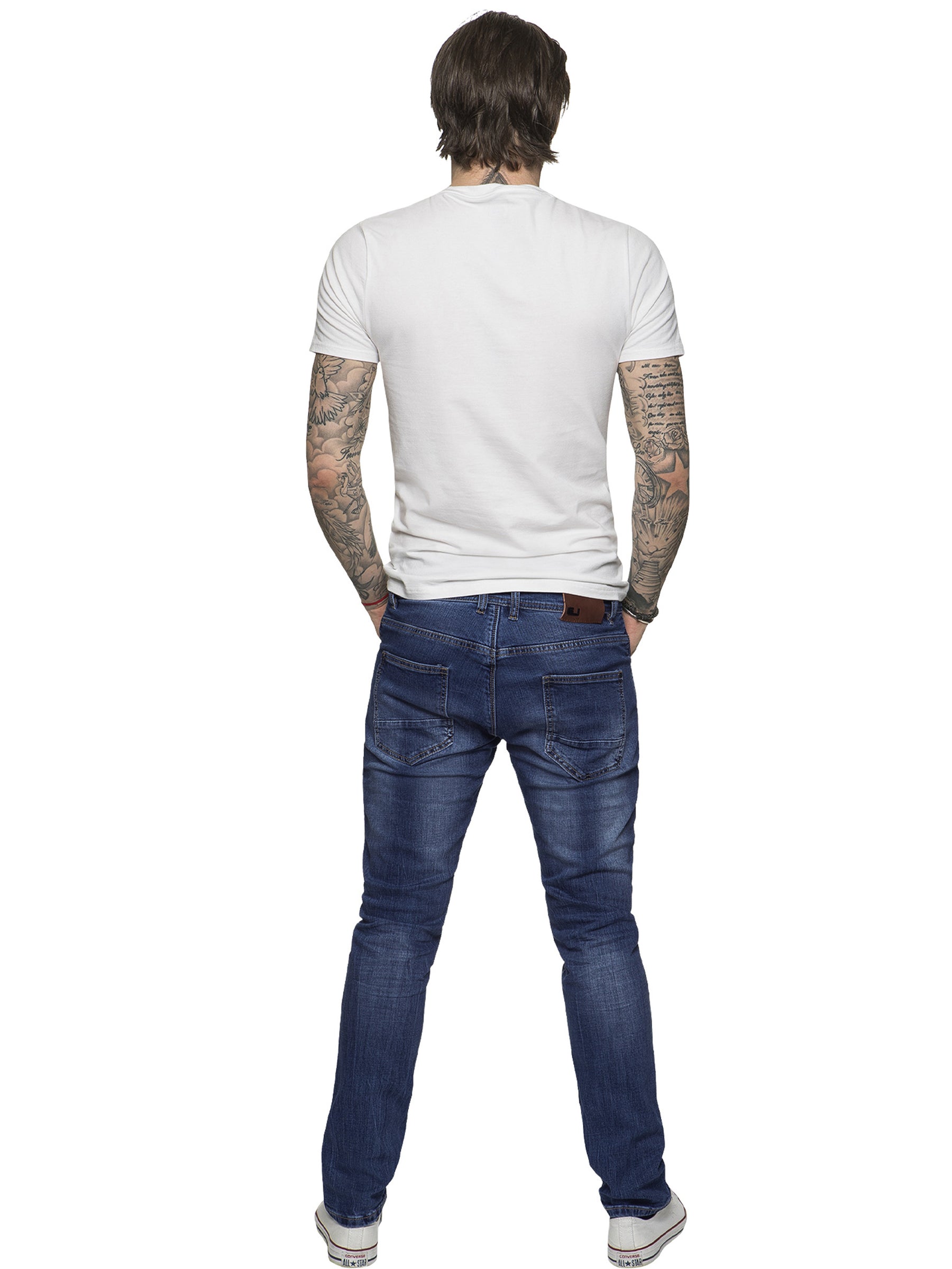 EM538 Copy of ETO | Mens Designer Tapered Fit Stretch Denim Jeans ETO RAWDENIM