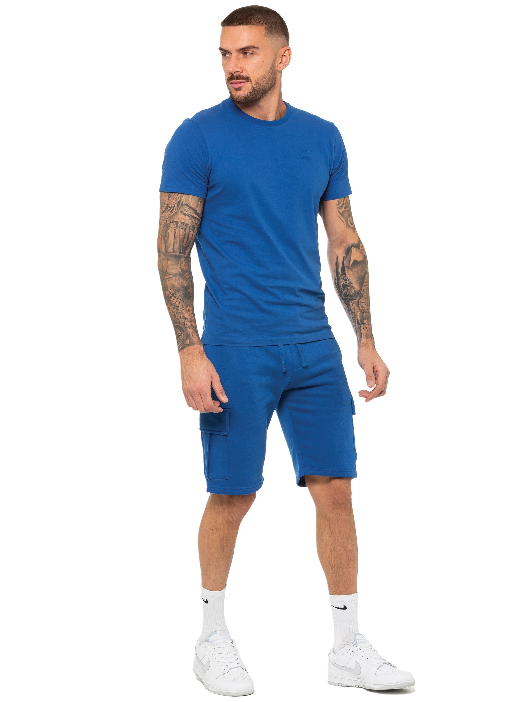EZSC602 SHORT Enzo | Mens Cargo Fleece Shorts ENZO RAWDENIM