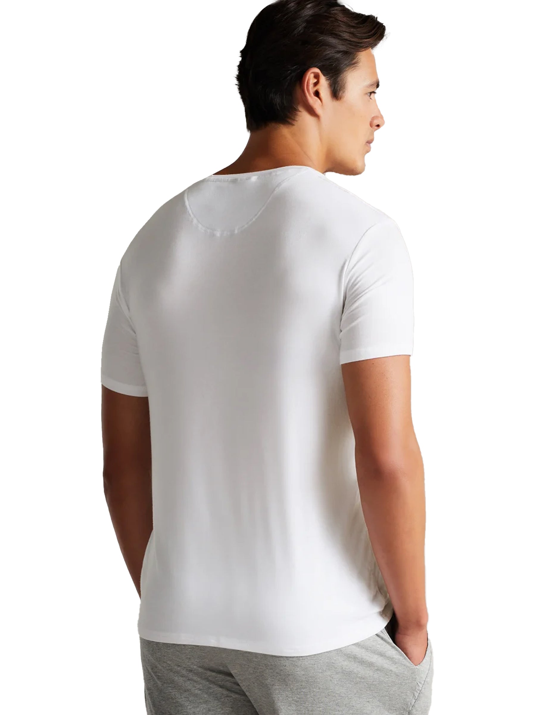 TB_TSHIRT_PEACOK Ted Baker | Mens Solid Modal T-Shirt - Peacok TED BAKER RAWDENIM