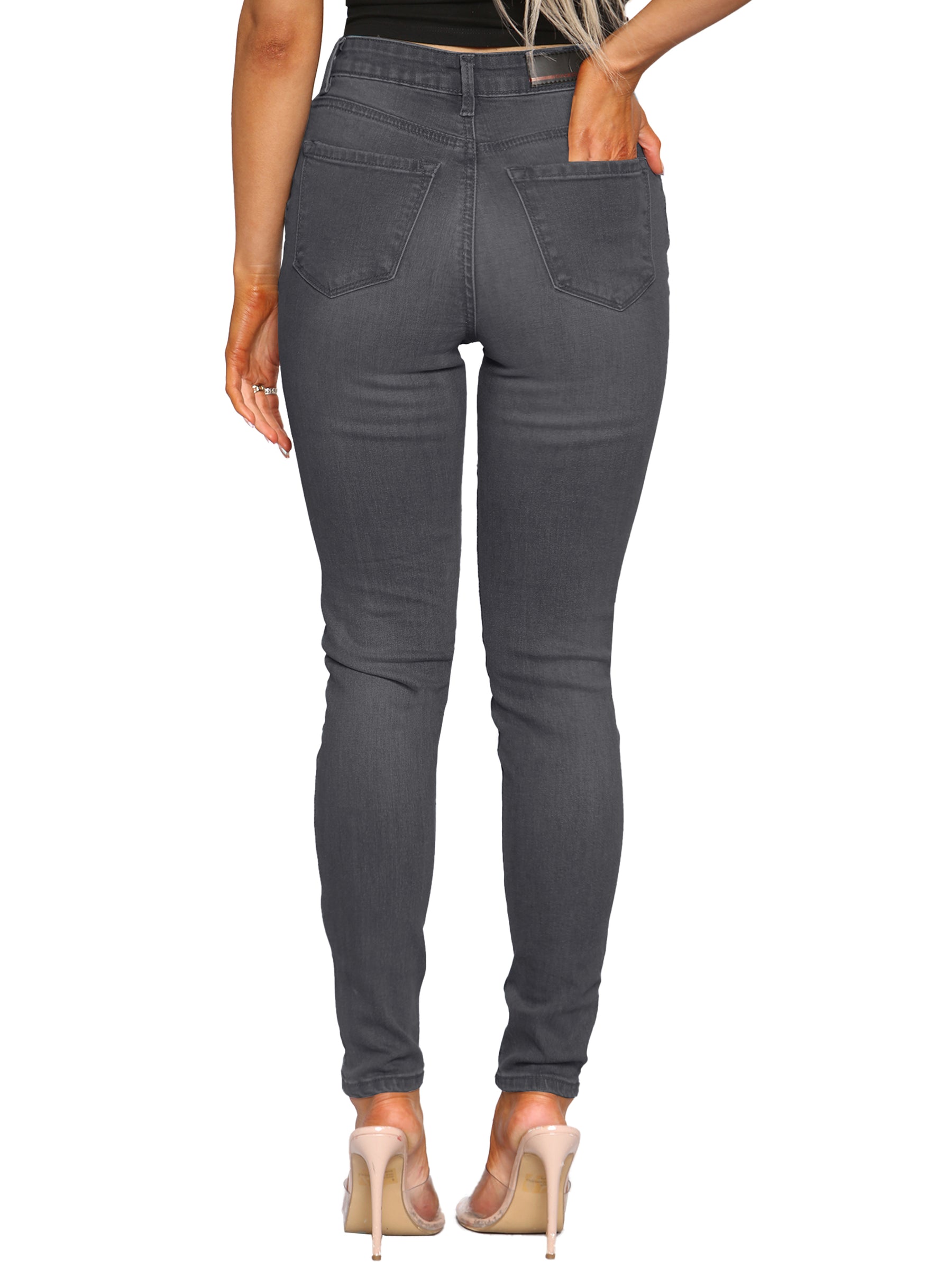 EZL416 Womens Skinny Stretch Denim Jeans UK Size 8-20 | Enzo Designer Womenswear ENZO RAWDENIM