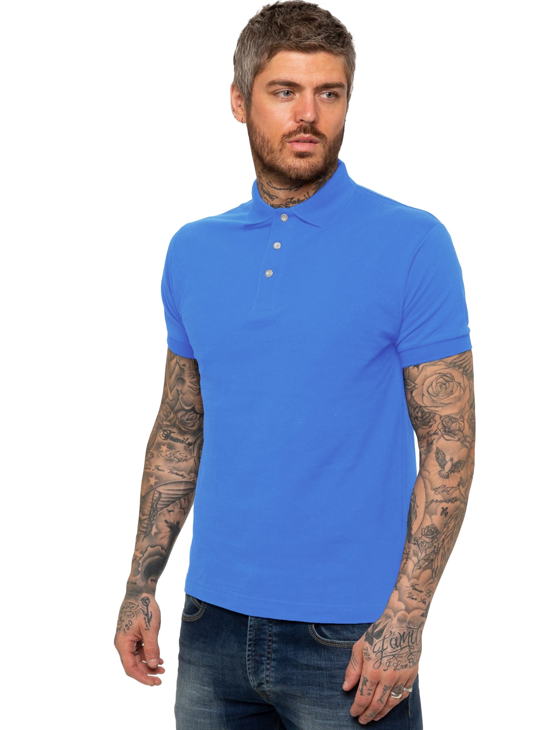 KZPL105 POLO SKYBLU Mens Polo T-Shirt KRUZE RAWDENIM