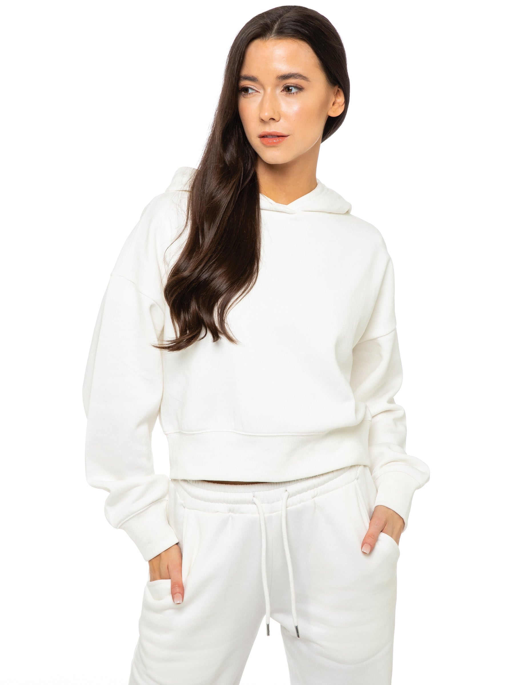 EZLHD588 & EZLJG591 Copy of Enzo | Womens Cropped Hoodie Tracksuit ENZO RAWDENIM