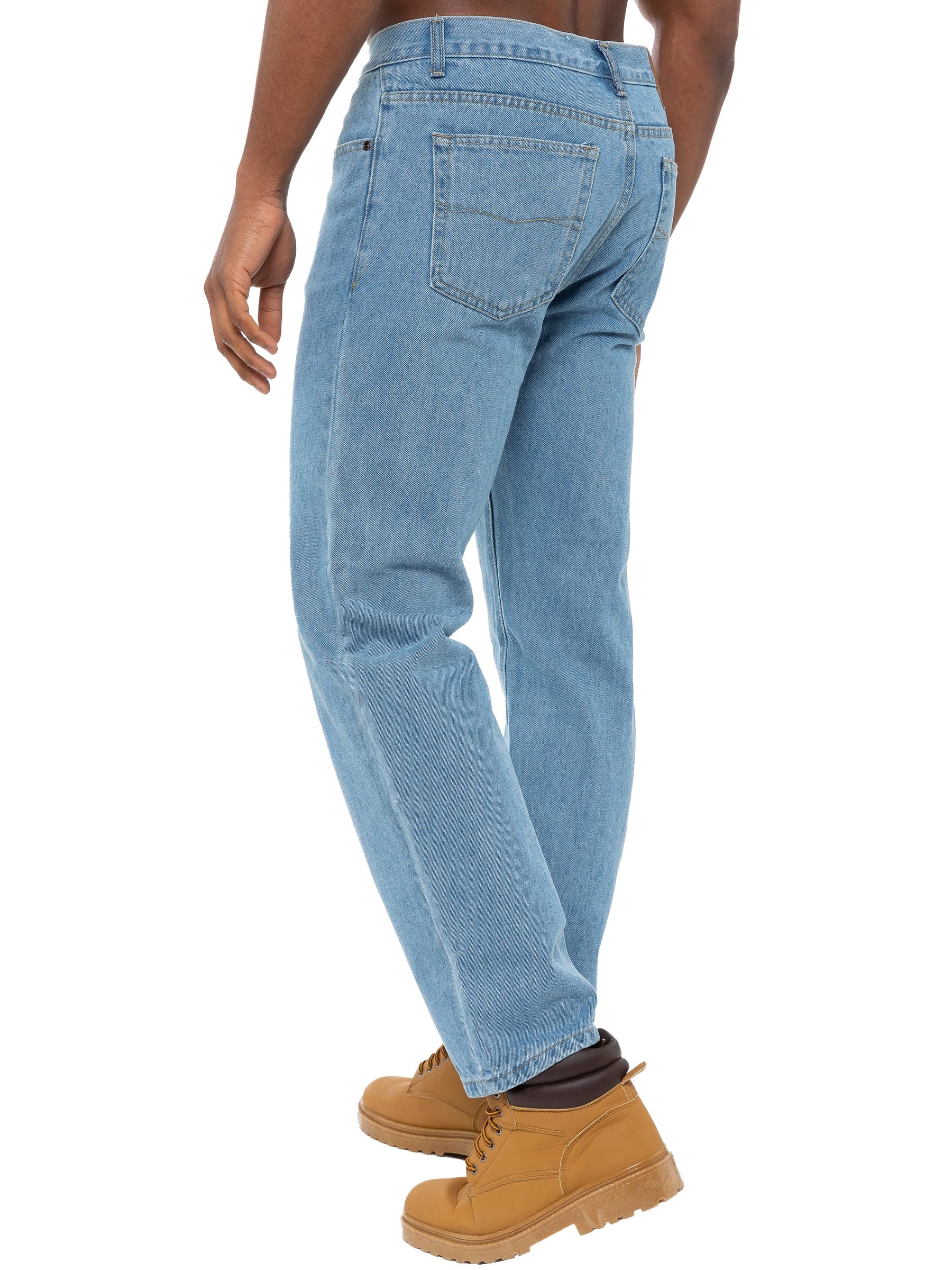 Mens Stone Wash Classic Denim Jeans BCB | Blue Circle Designer Menswear