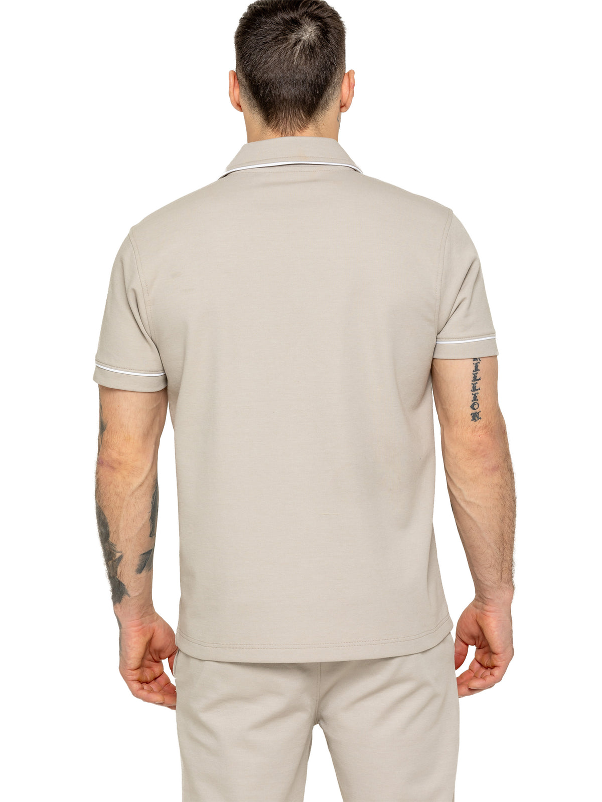Enzo | Mens Short Sleeve Piping Shirt