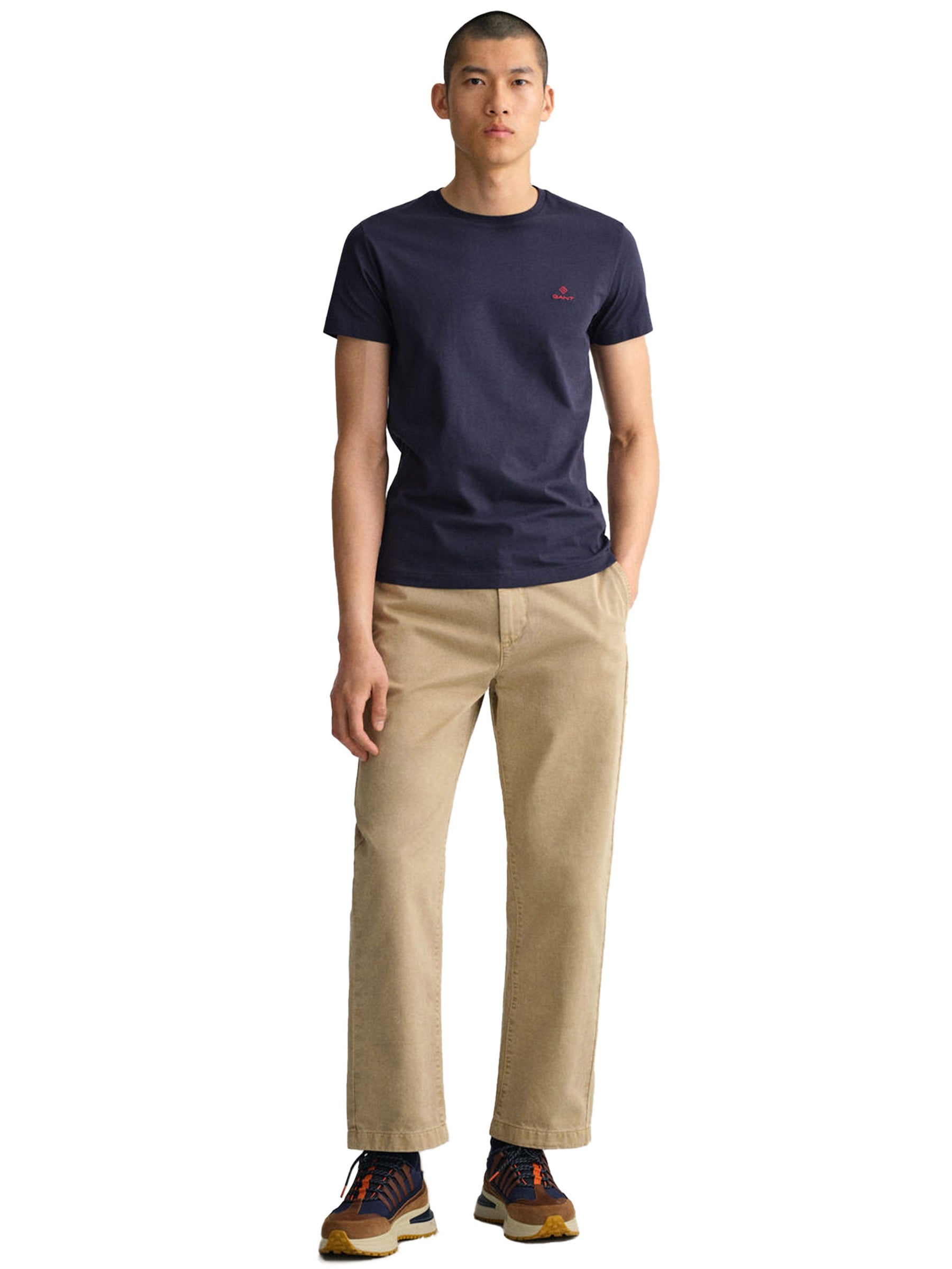 GANT_TS_CONTR Copy of Gant Contrast Logo | Mens Crew Neck T-Shirt GANT RAWDENIM