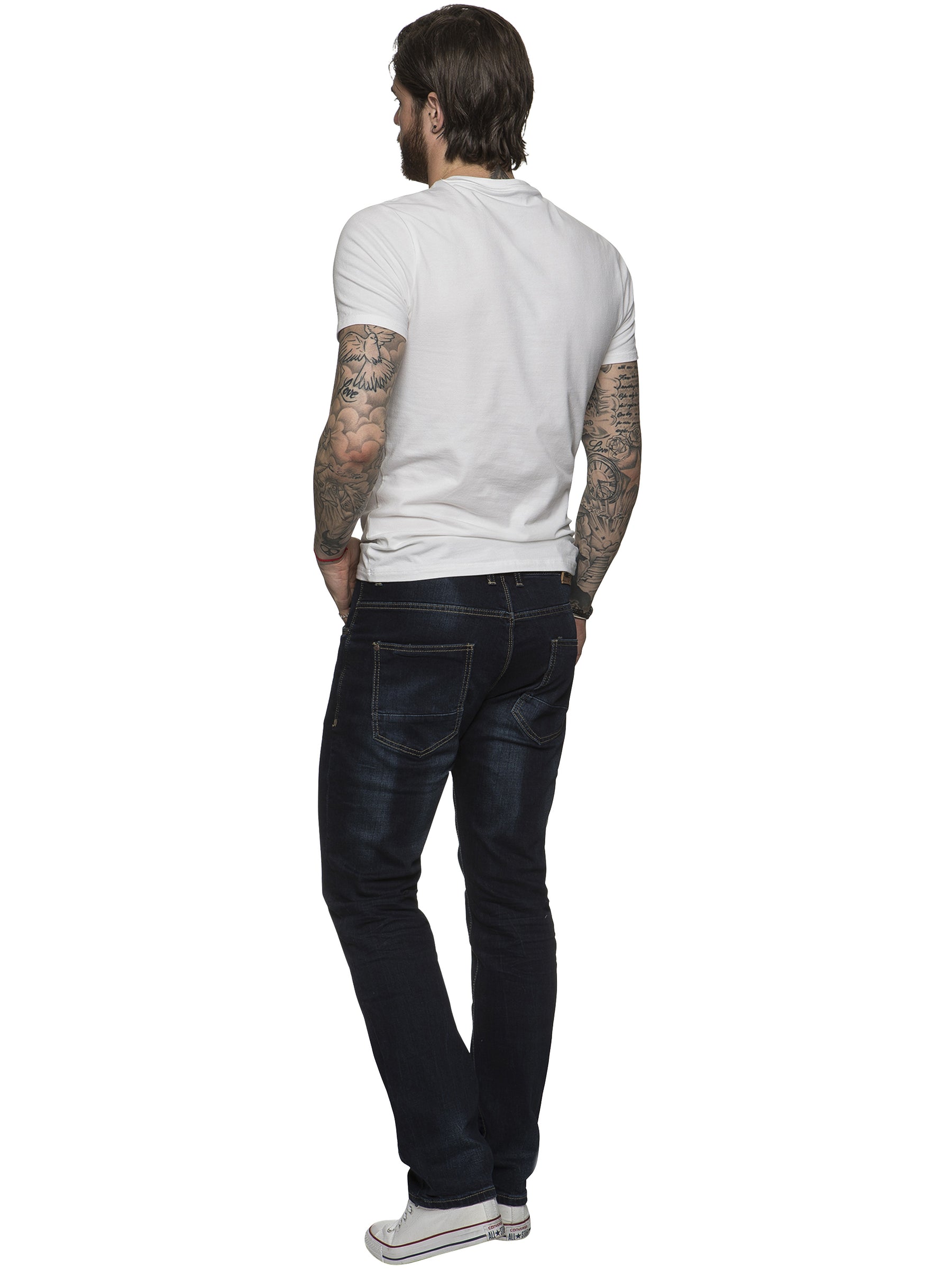 EM538 Copy of ETO | Mens Designer Tapered Fit Stretch Denim Jeans ETO RAWDENIM