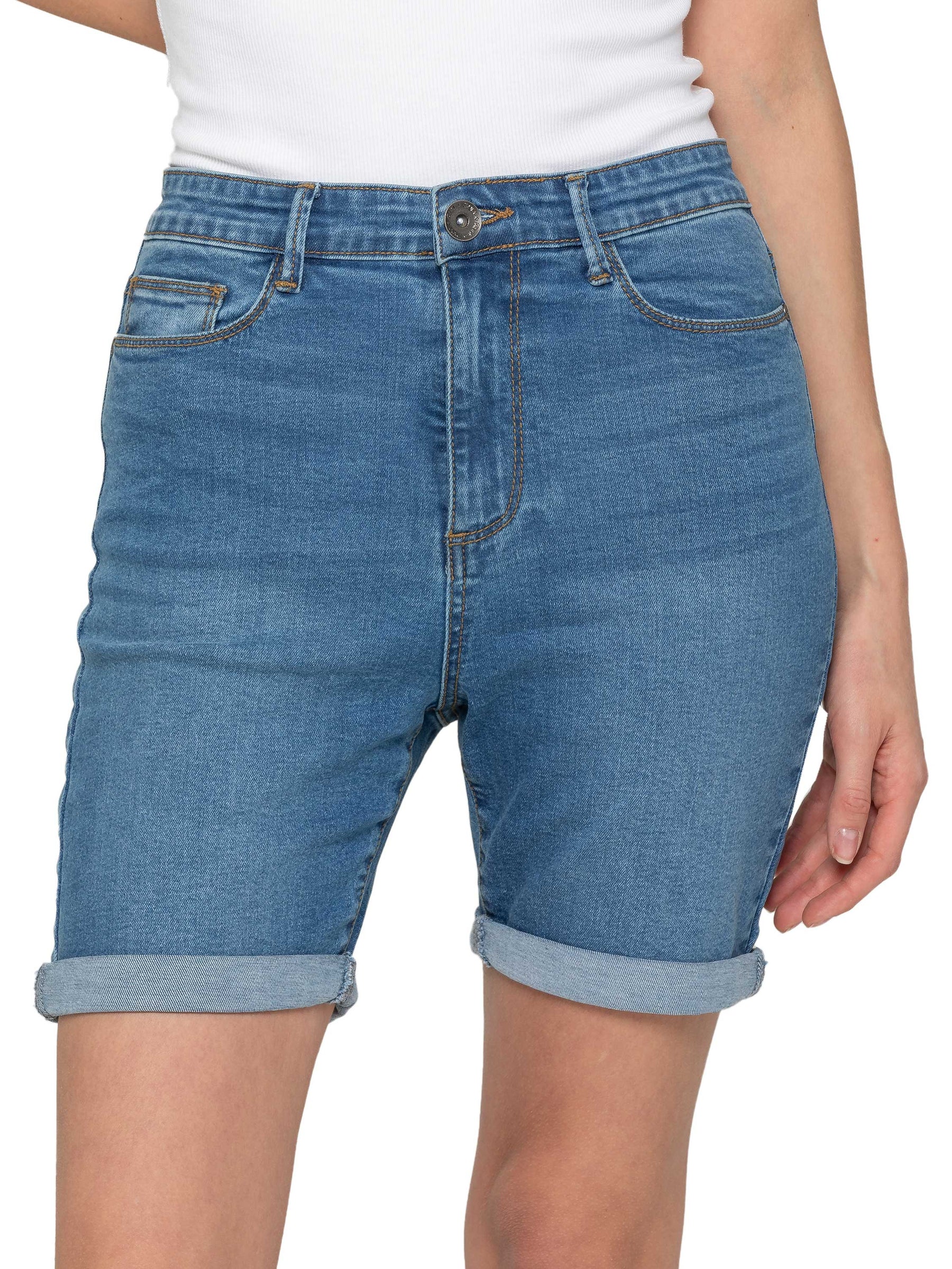 EZLS416 Copy of Enzo | Womens Denim Shorts RAWDENIM RAWDENIM