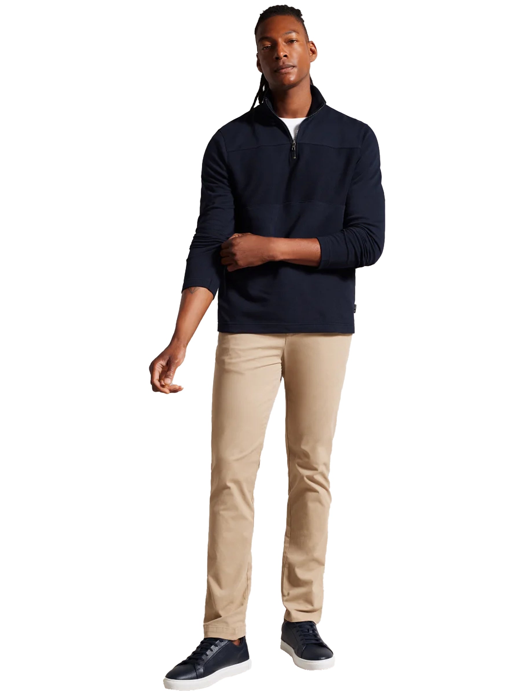 TB_SWEAT_GAZINE Ted Baker | Mens Half Zip Pullover Sweat - Gazine TED BAKER RAWDENIM