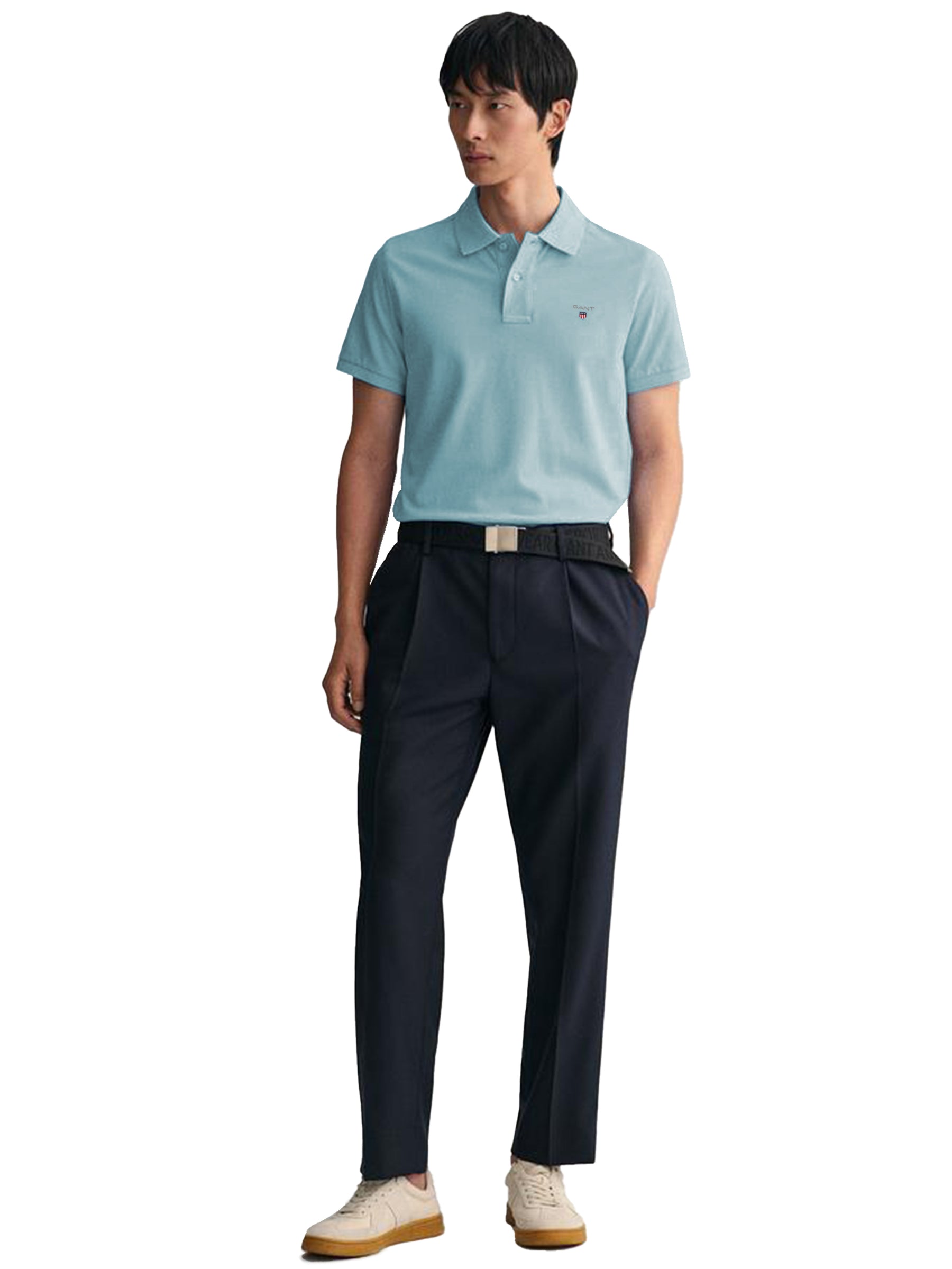GANT_POLO_ORIG CAP-BLU Gant | Mens Original Pique Polo Shirt GANT RAWDENIM
