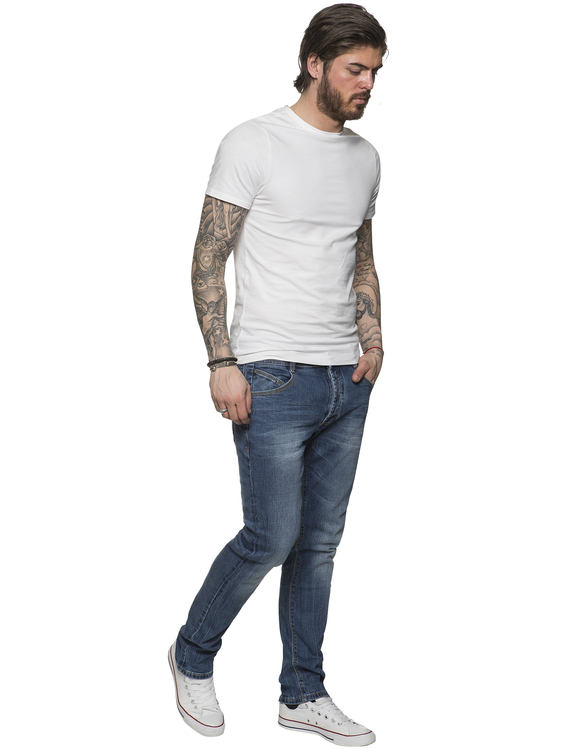EM538 ETO | Mens Designer Tapered Fit Stretch Denim Jeans ETO RAWDENIM