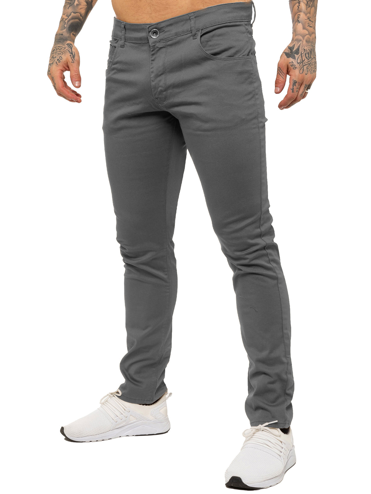 Kruze | Mens Slim Fit Stretch Chinos