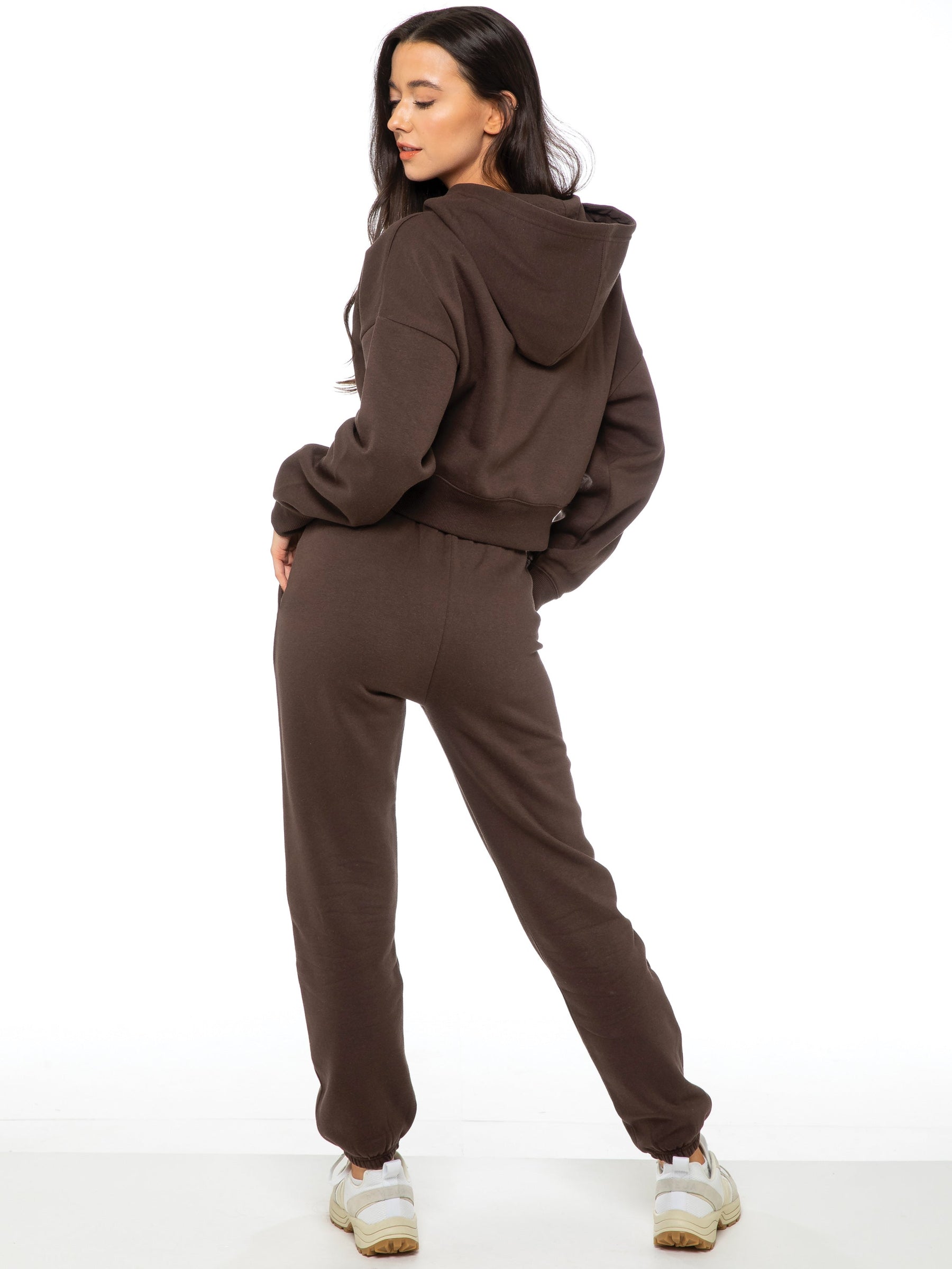 EZLHD588 & EZLJG591 Copy of Enzo | Womens Cropped Hoodie Tracksuit ENZO RAWDENIM