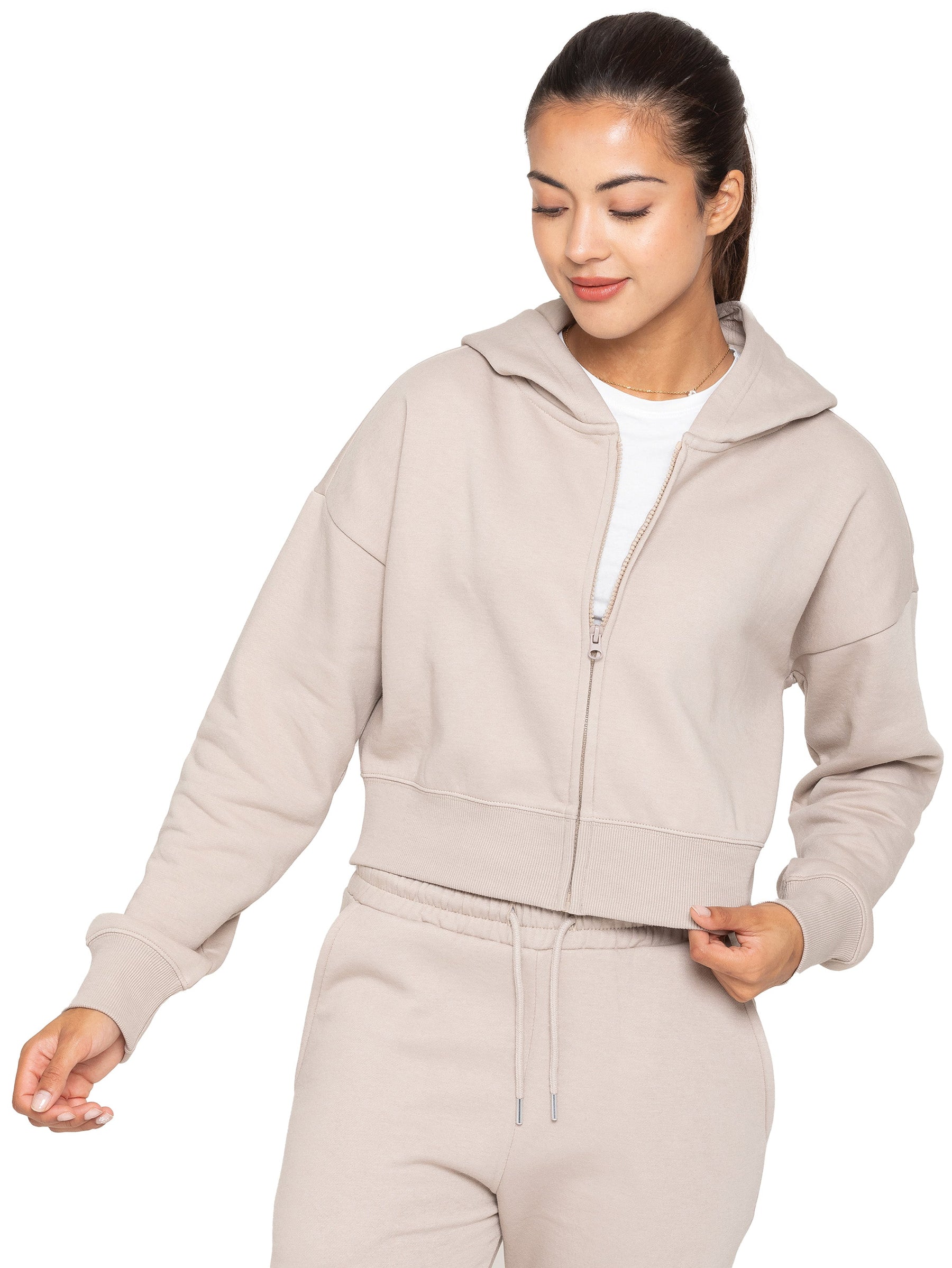 EZLHDCZ595 Copy of Enzo | Womens Cropped Zipped Hoodie ENZO RAWDENIM